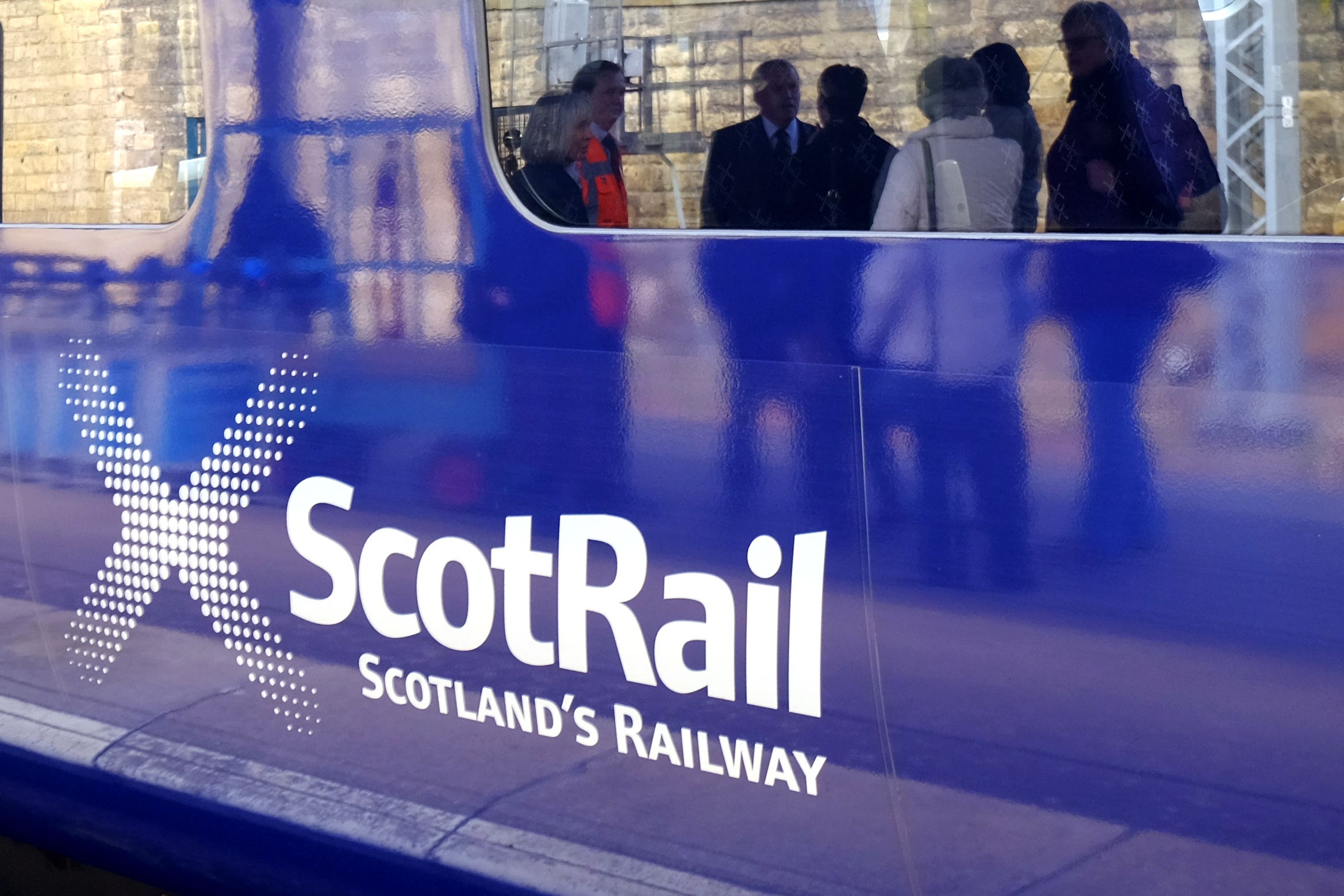 A ScotRail train at Edinburgh Waverley Station (Jane Barlow/PA)