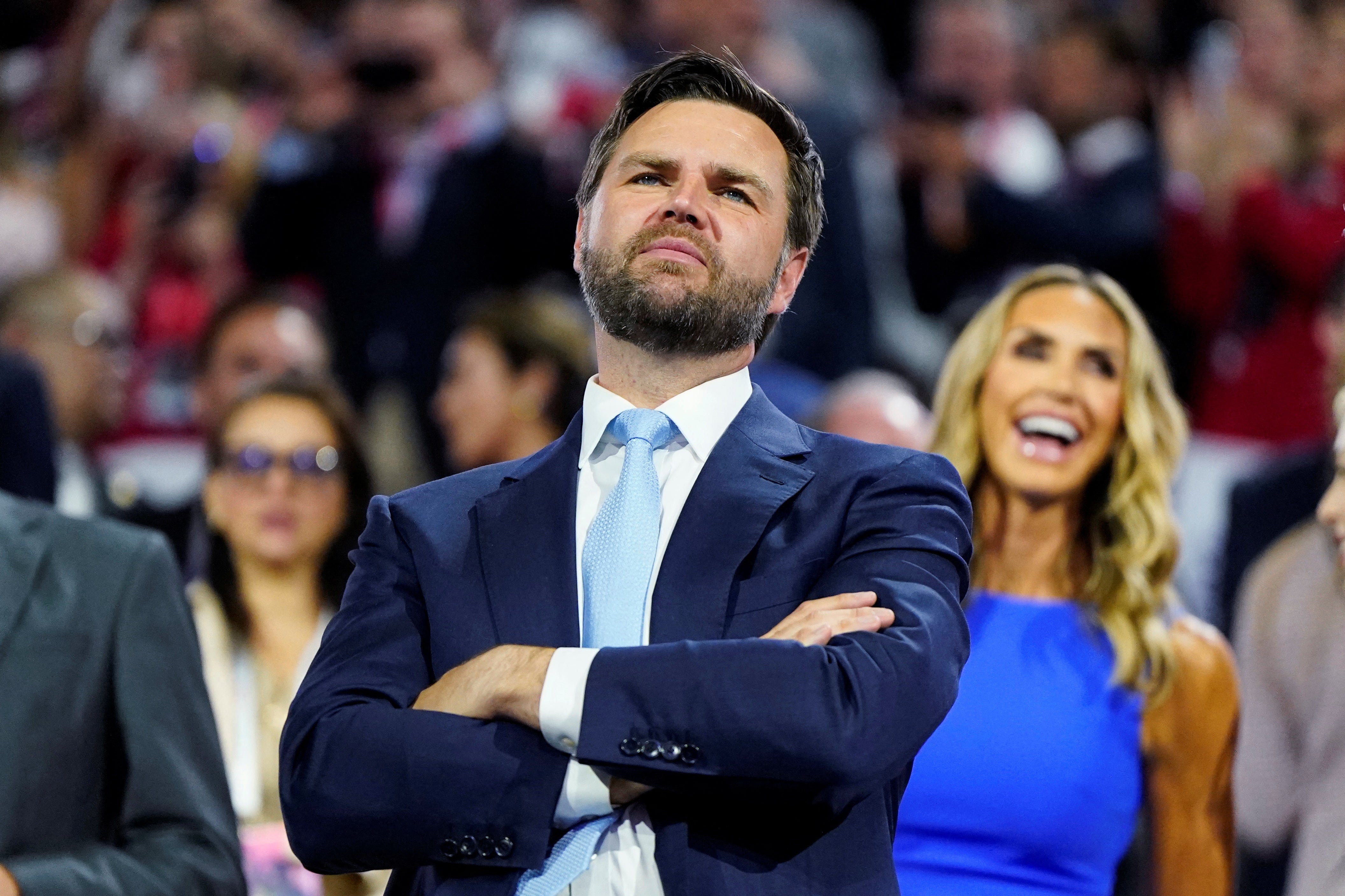 Vice-presidential pick JD Vance at the Republican convention