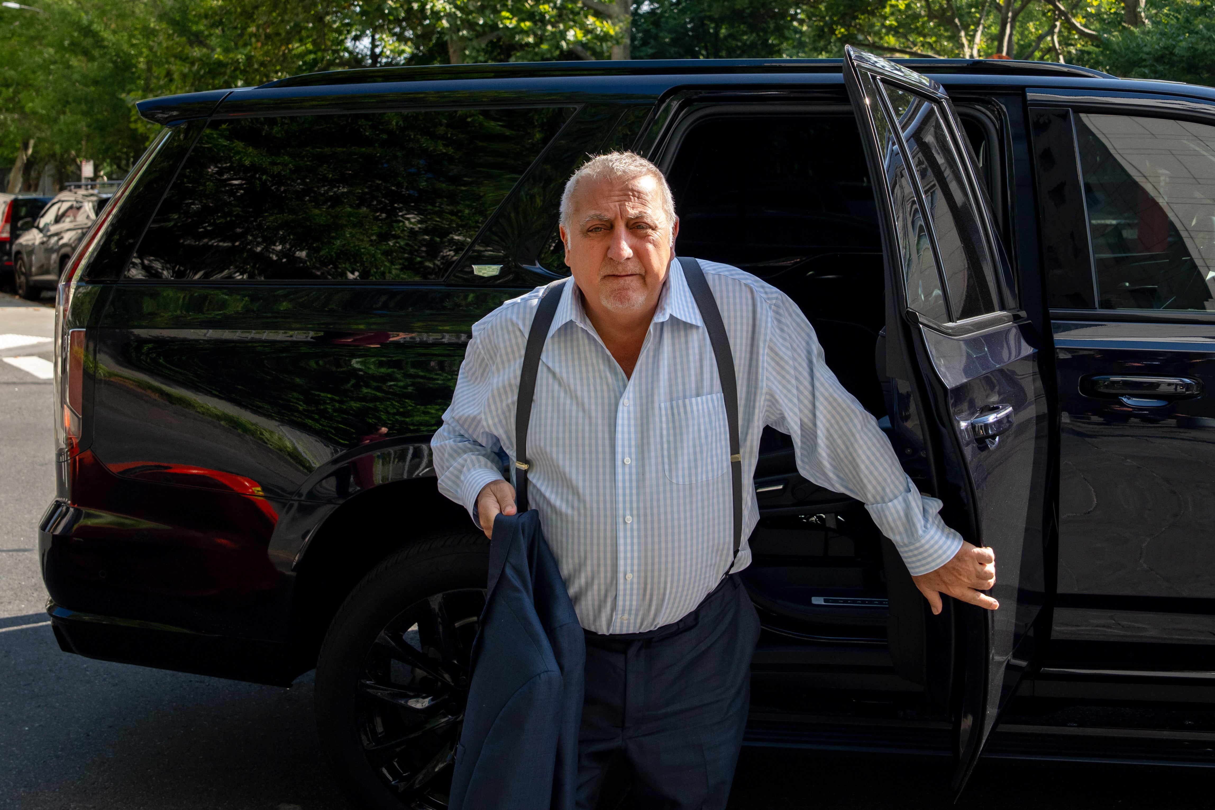 Fred Daibes, a real estate developer and one of the co-defendants on trial with Senator Bob Menendez of New Jersey, arrives for his federal bribery case in Manhattan federal court on July 16, 2024 in New York City