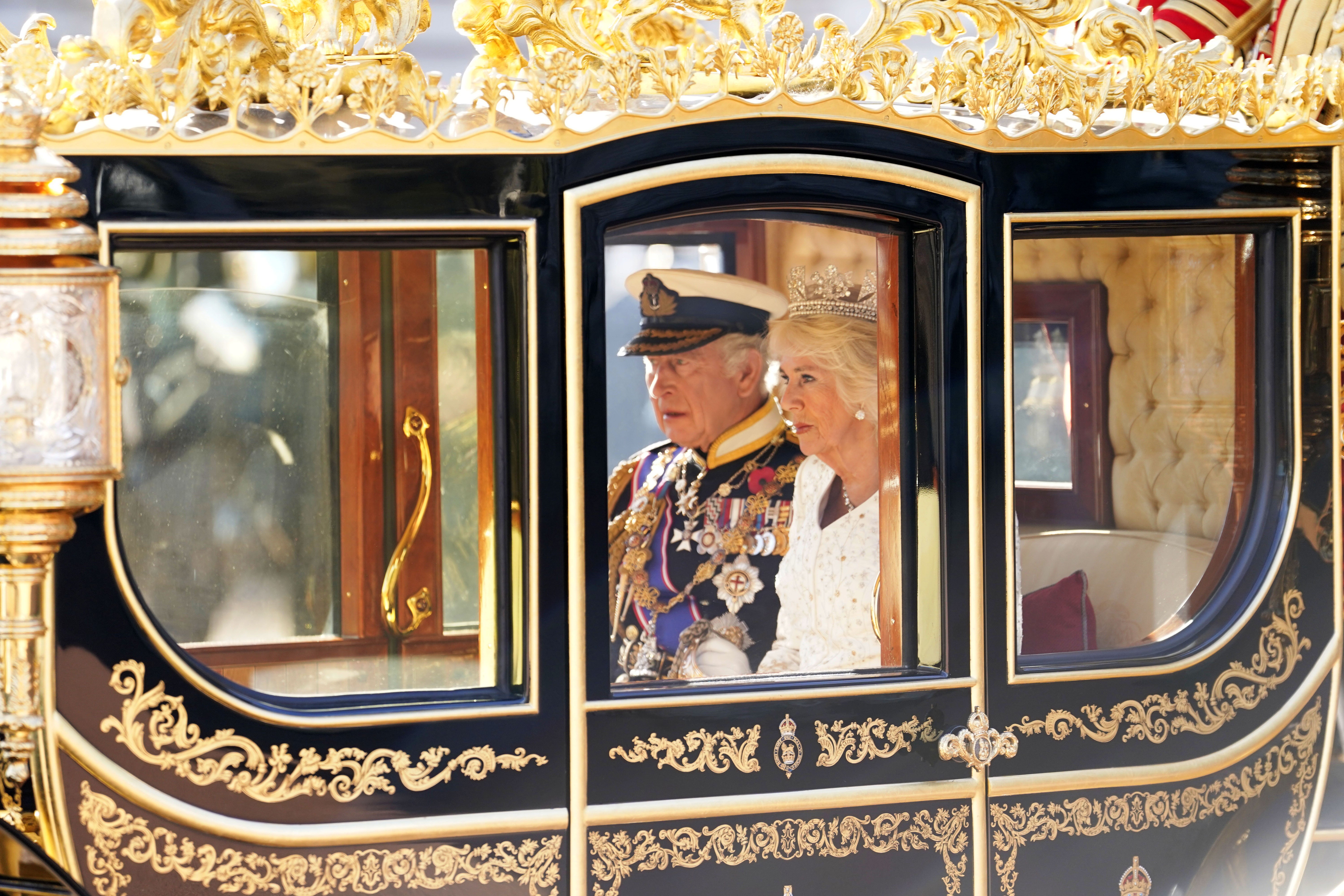 The King and Queen travel to Parliament for the King's Speech in November 2023