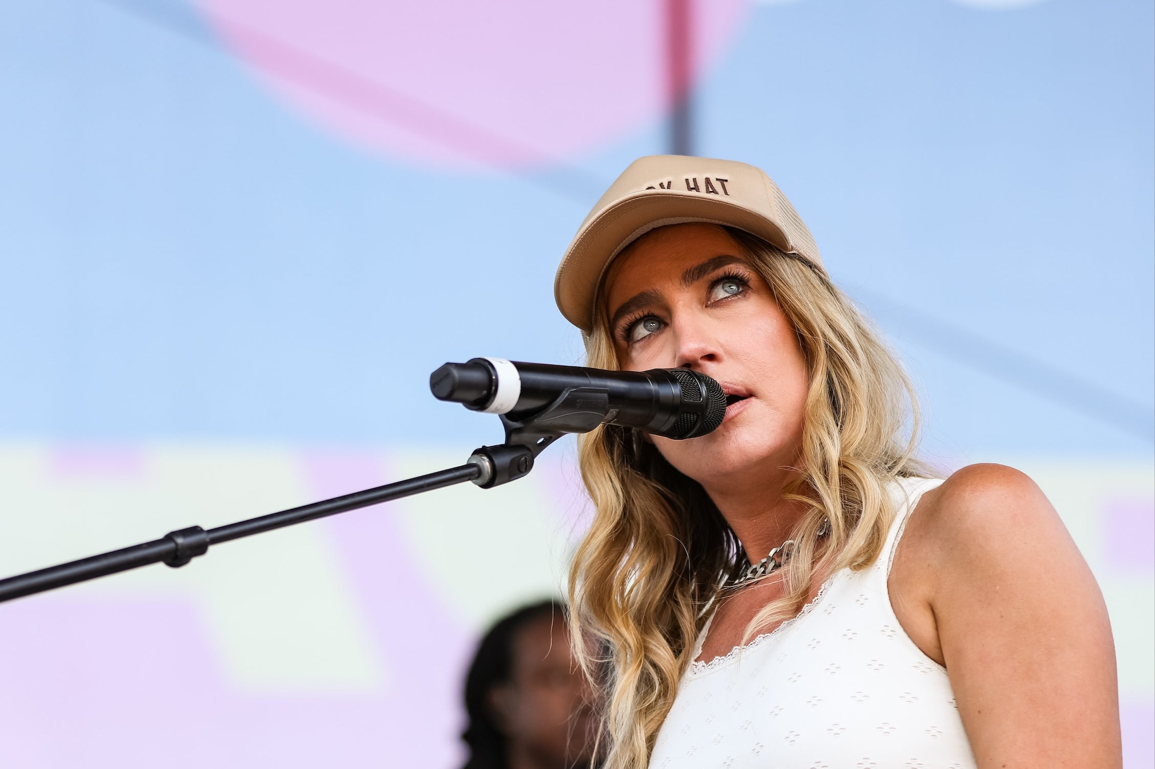 Grammy-nominated singer Ingrid Andress was blasted on social media for her rendition of the National Anthem at the Home Run Derby