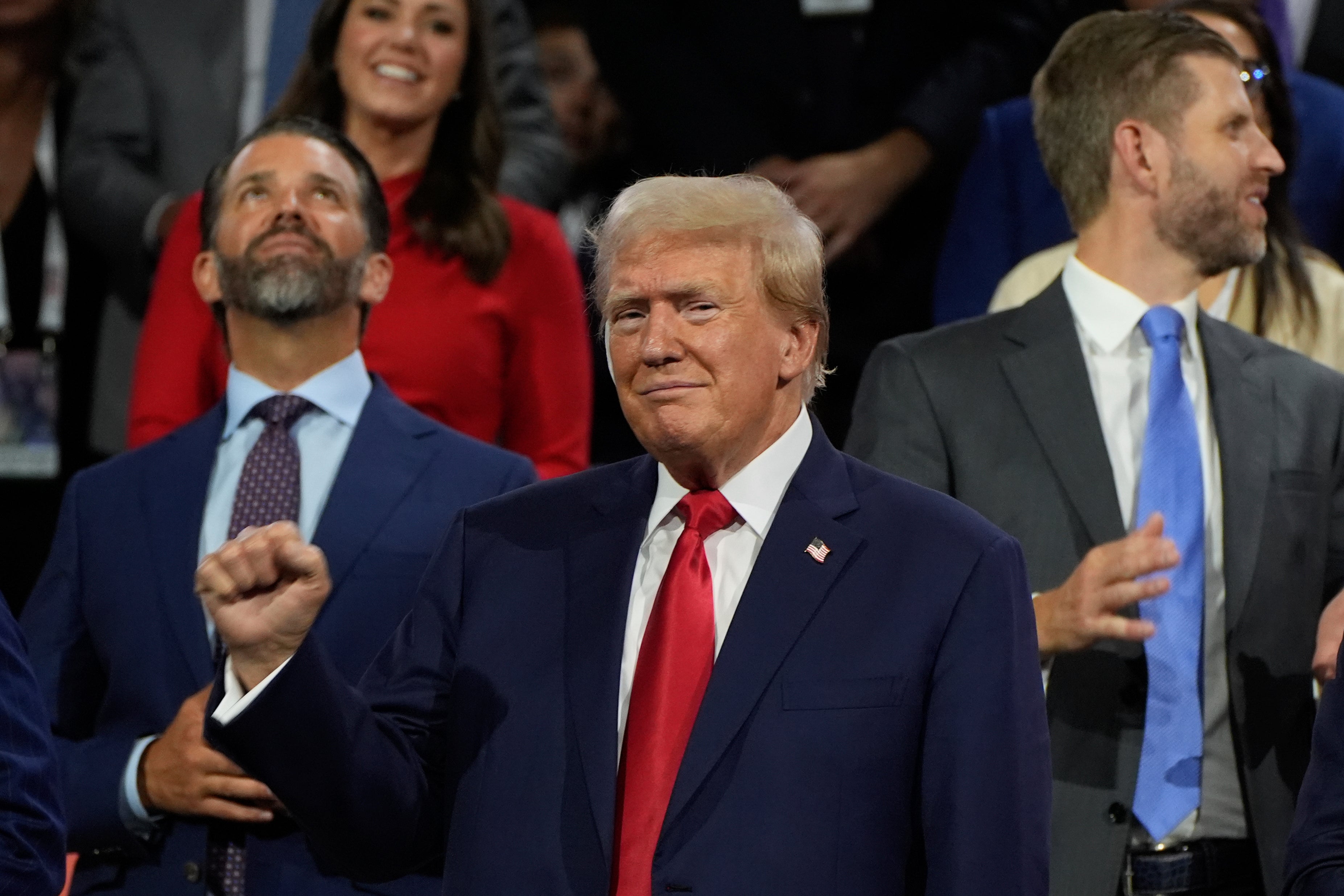 Donald Trump on the first night of the RNC. The Secret Service recently increased security around the former president after an Iranian assassination plot, it has been revealed by CNN