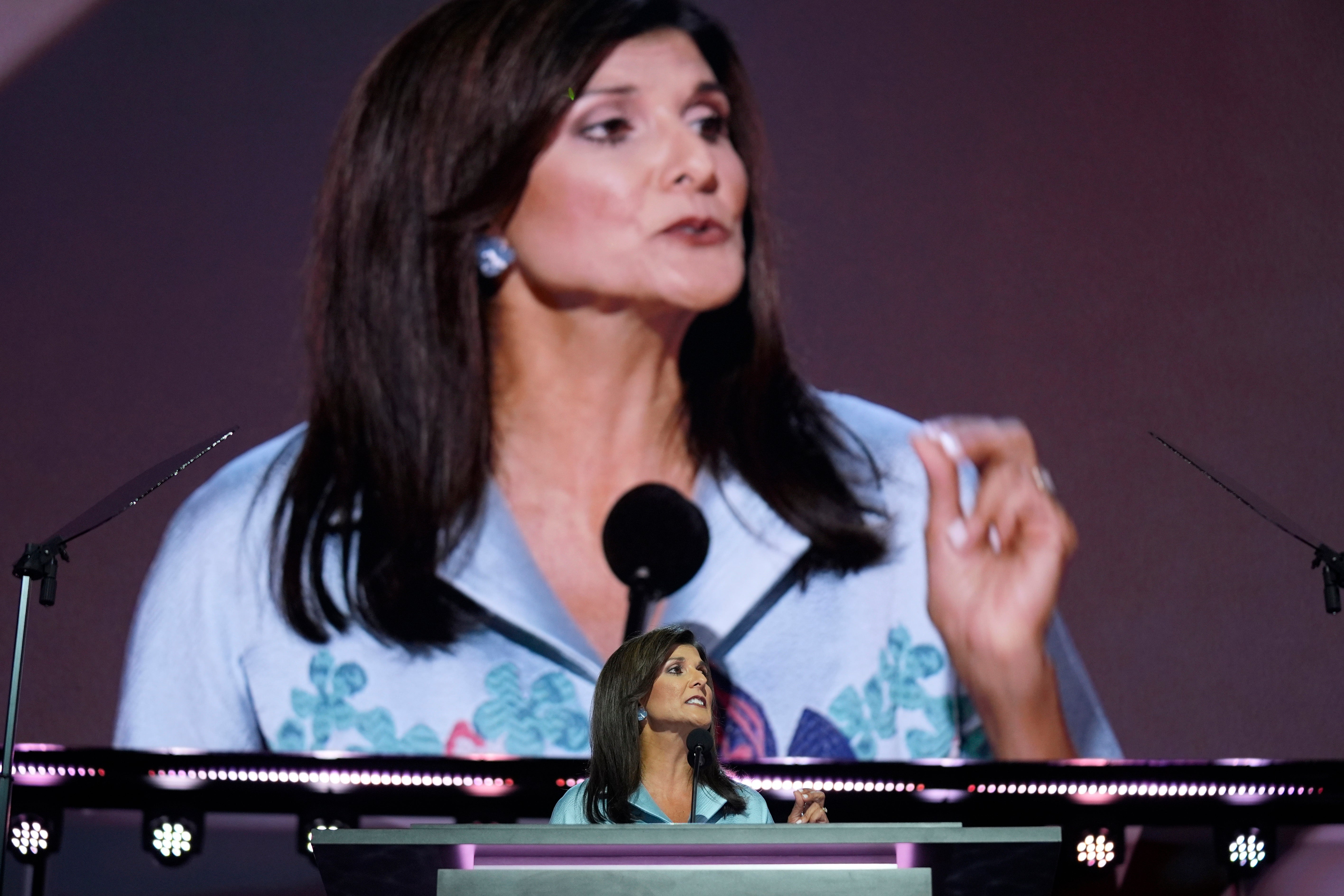 Nikki Haley spoke to the RNC on Tuesday and gave Donald Trump her endorsement despite their differences during the primary season