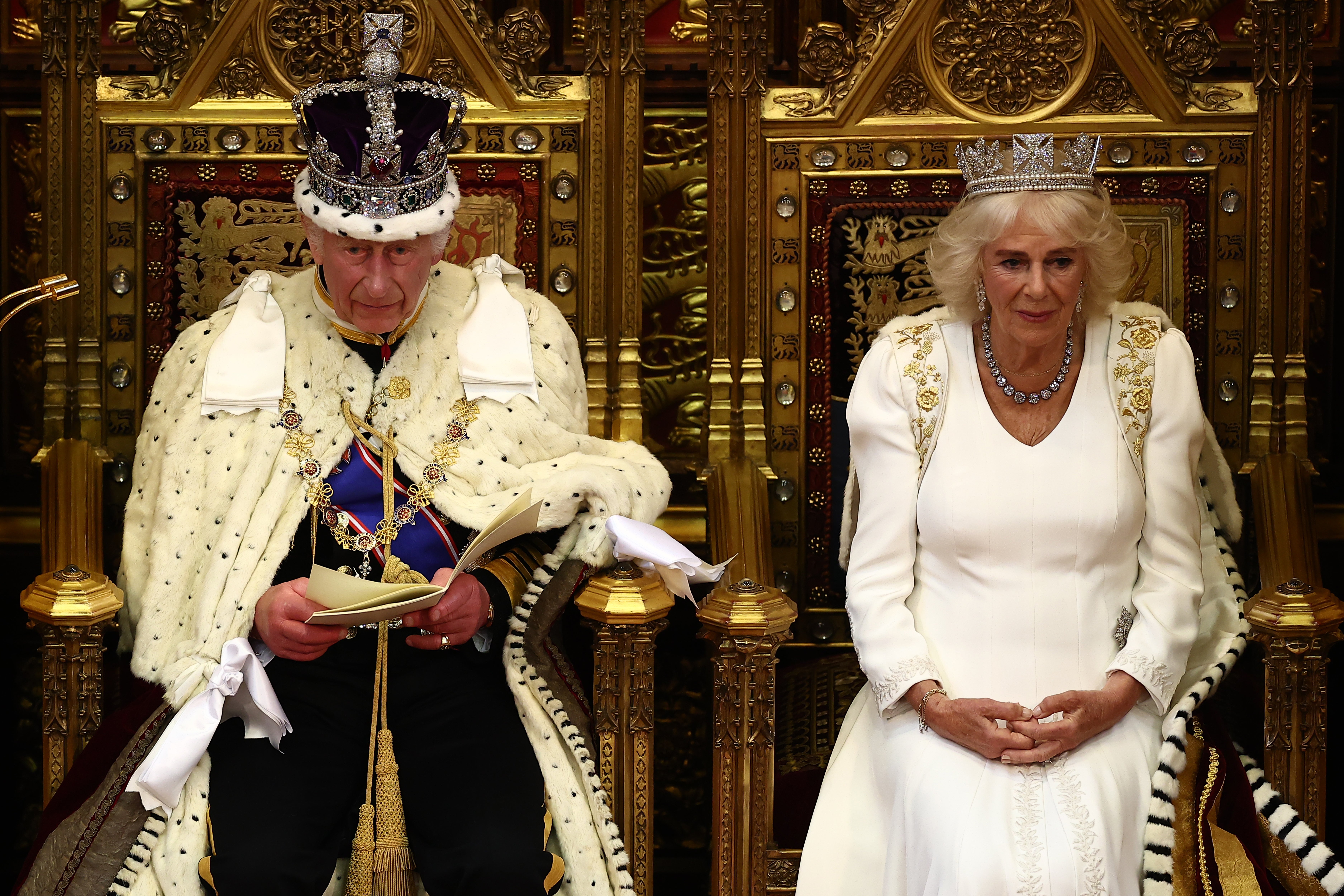 Queen Camilla’s birthday morning was occupied by the State Opening of Parliament.