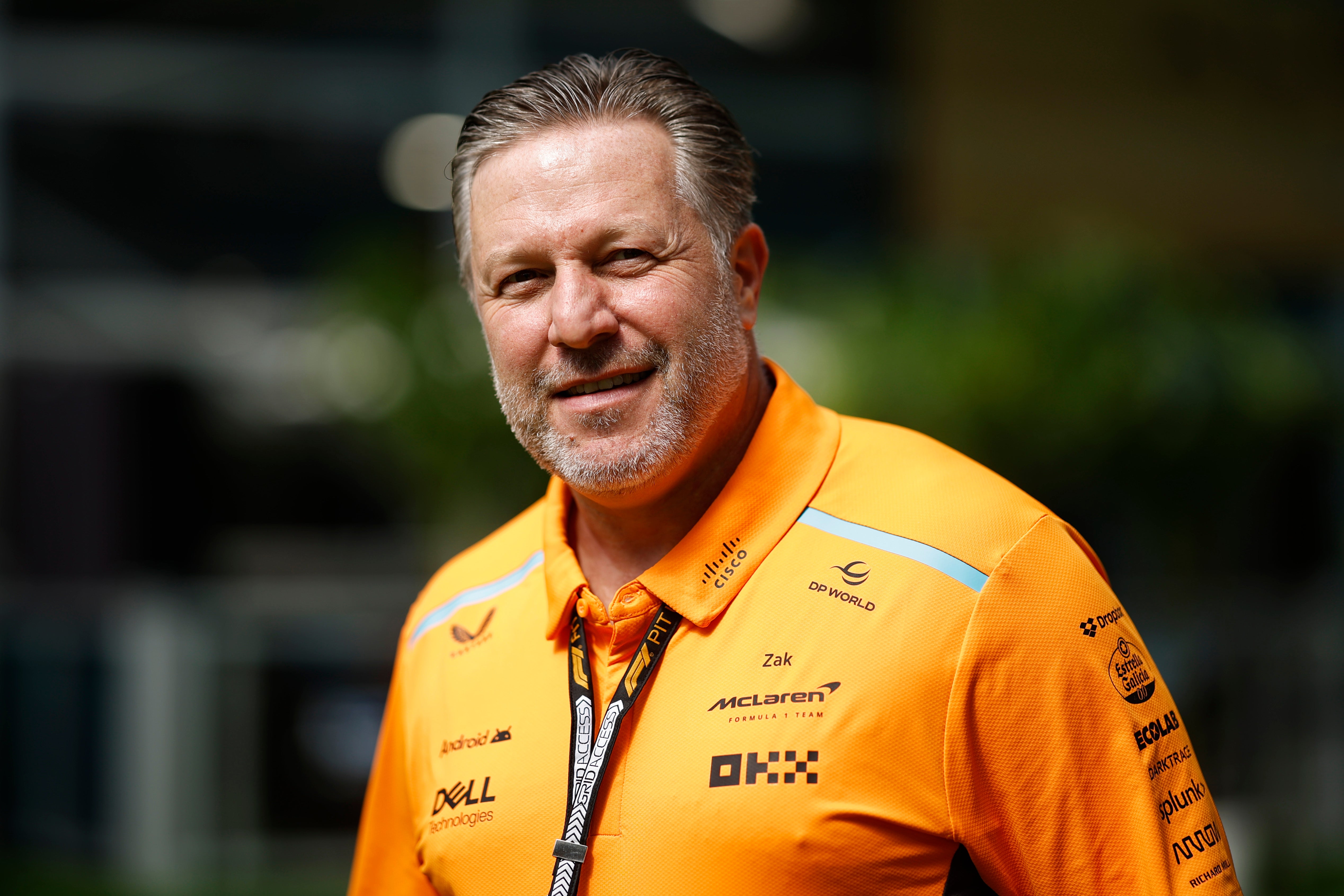 McLaren boss Zak Brown has jokingly challenged his rivals to a race