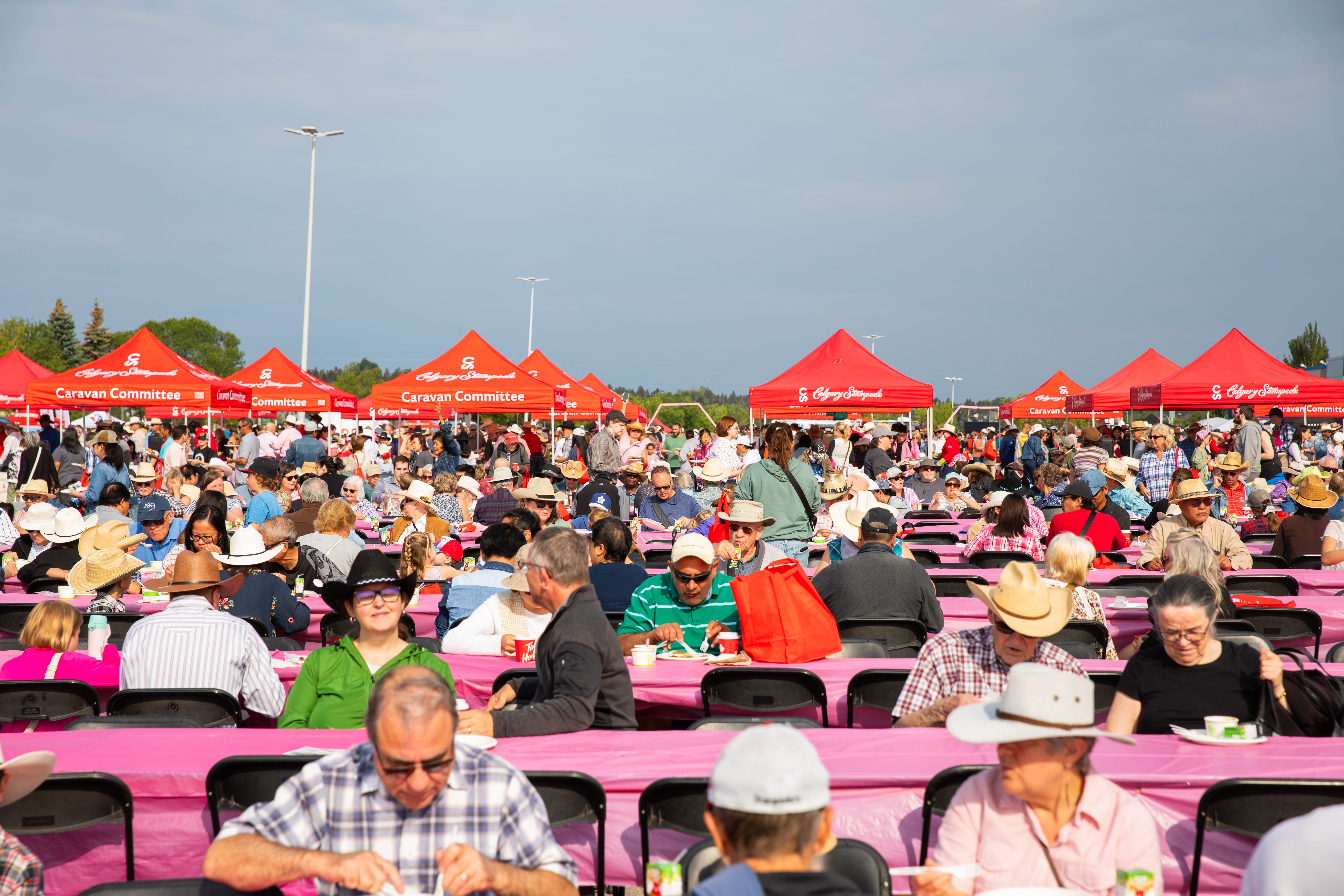 The breakfasts, like this one in 2023, have evolved to become large events where locals and visitors celebrate cowboy culture