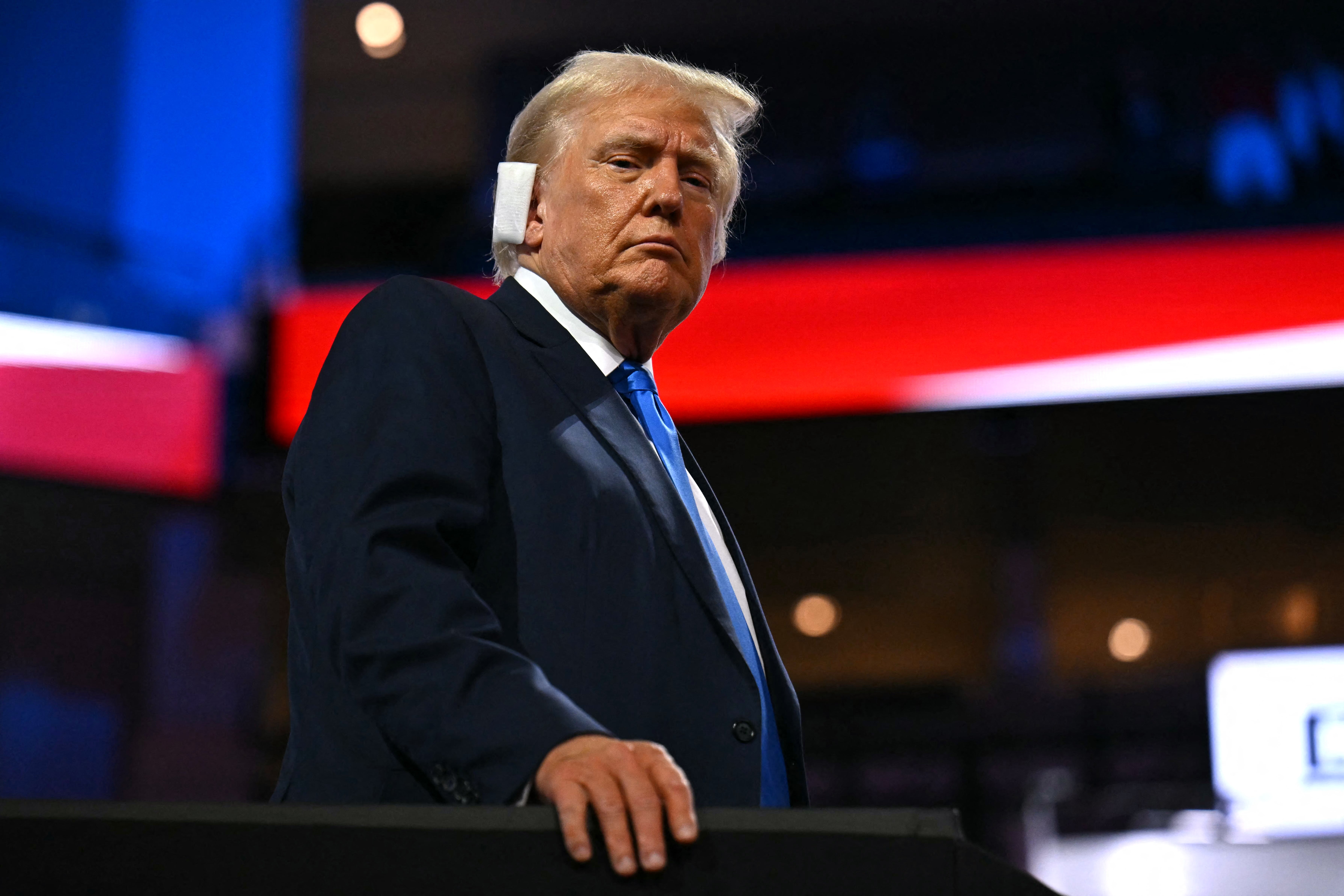 Donald Trump appears at the Republican National Convention on July 16.