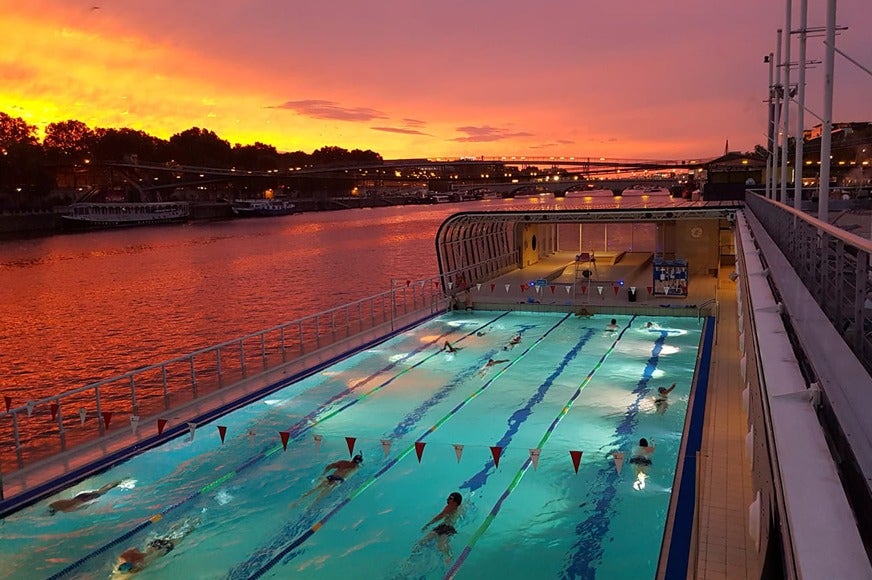 A swim in the Seine side pool costs €6.50 in summer