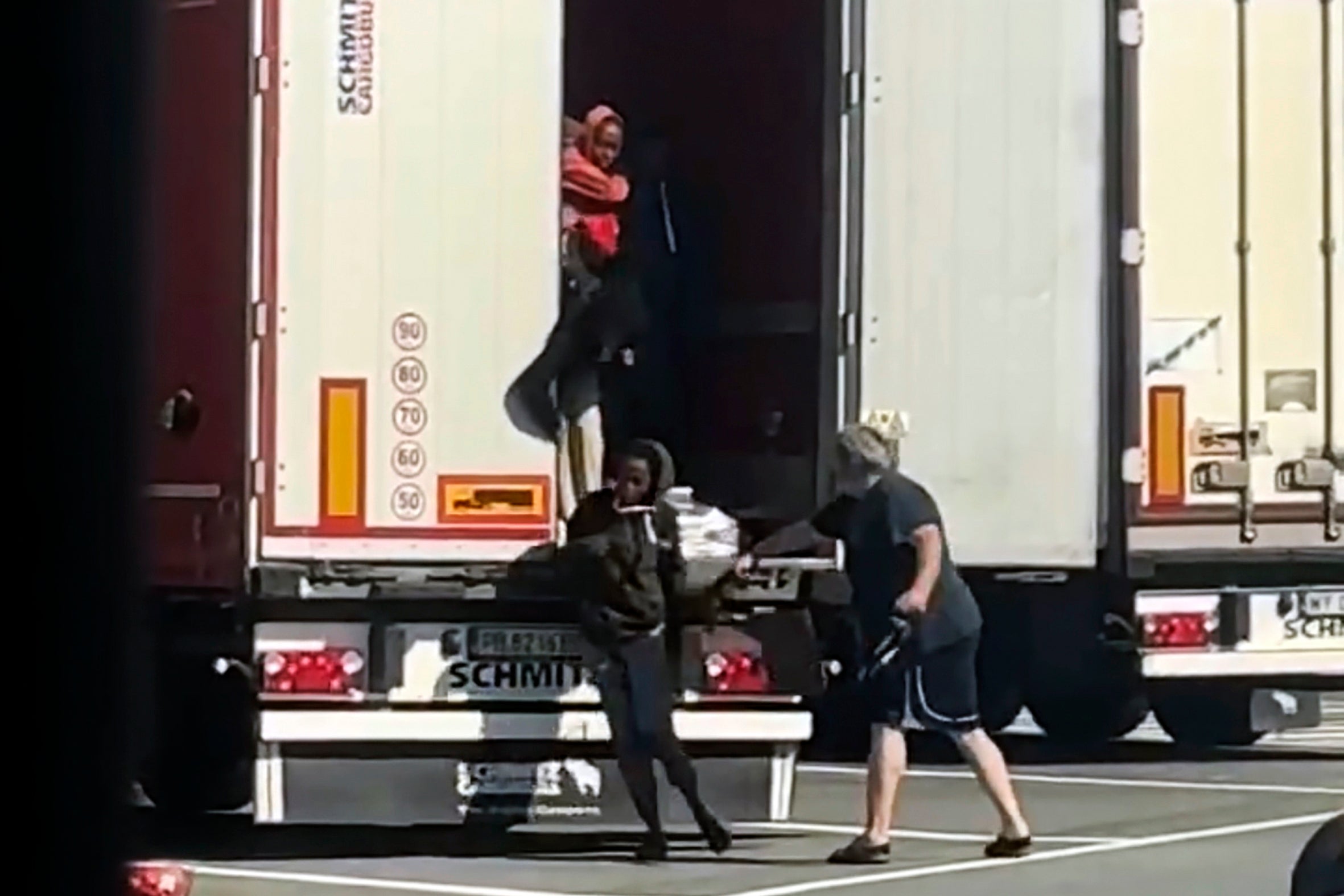 According to authorities, smugglers loaded the 12 Eritrean women on to the back of the truck at a rest stop near the French border on Monday while the trucker was having lunch