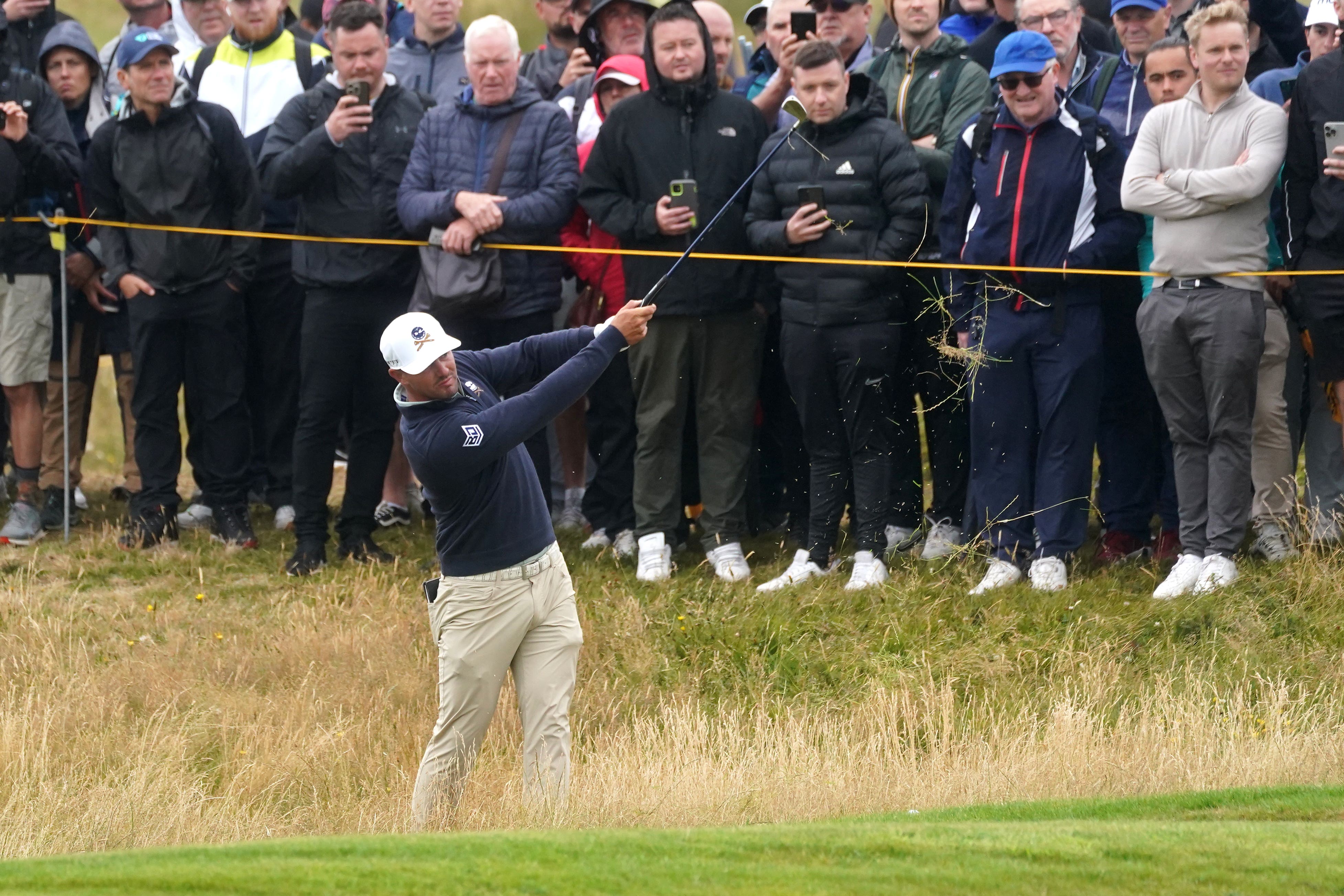 Bryson DeChambeau suffered a nightmare start to the first round of the 152nd Open (Owen Humphreys/PA)