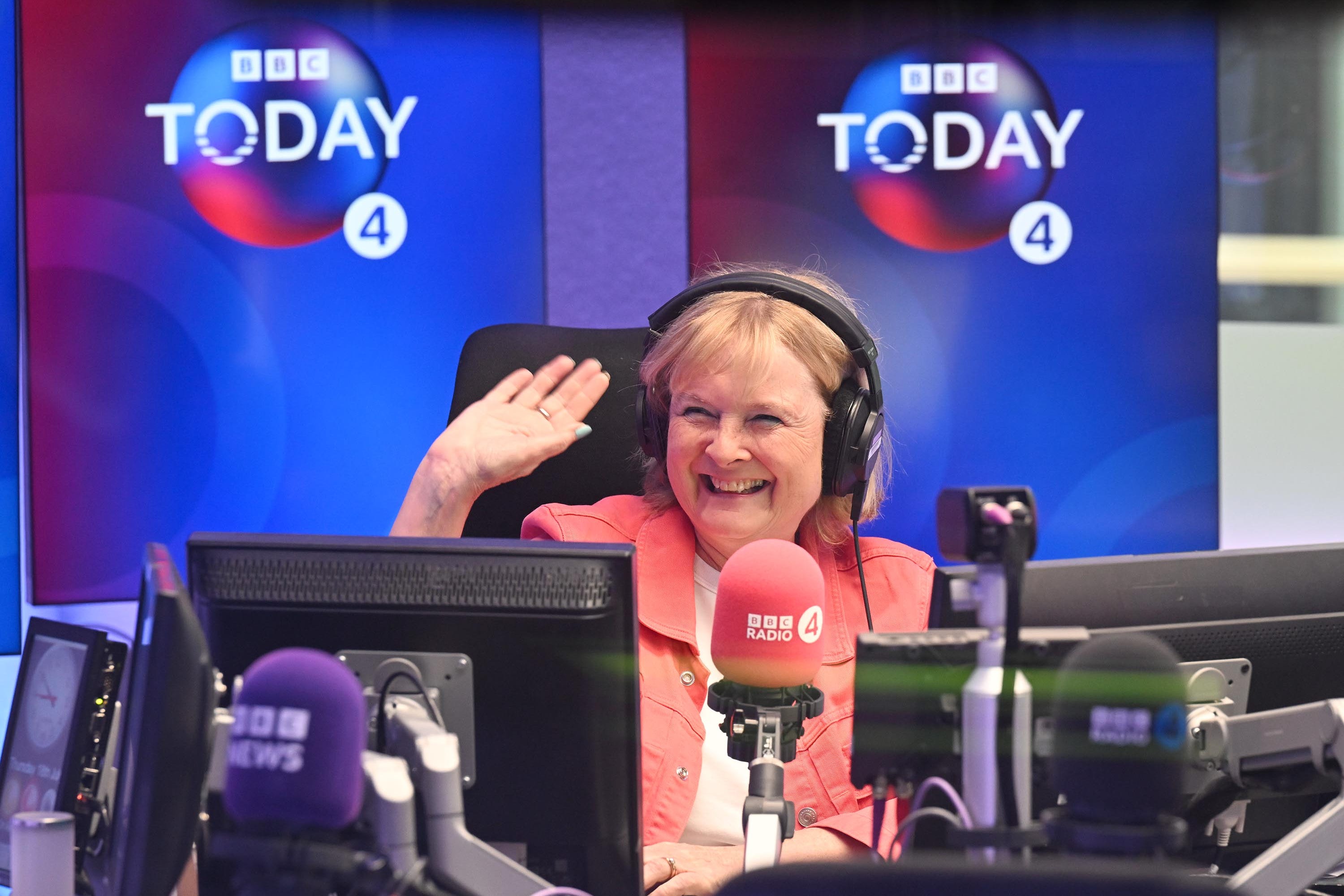 Martha Kearney hosting her last BBC Radio 4 Today Programme (Jeff Overs/BBC/PA)