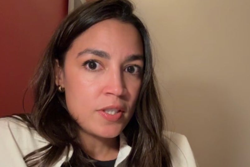 Alexandria Ocasio-Cortez spoke out about Joe Biden’s candidacy on Instagram live early on Friday