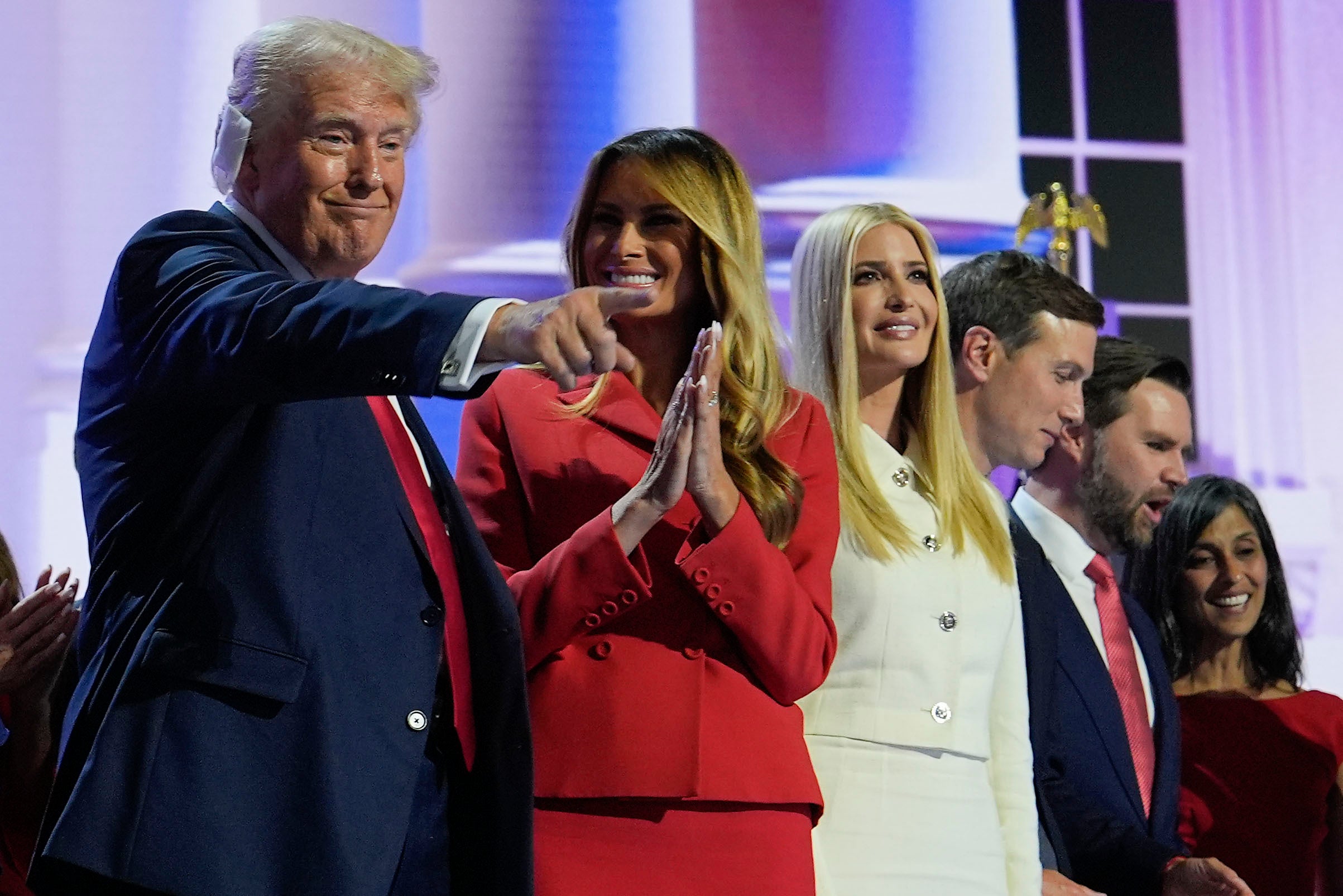 Ivanka Trump, third from left, announced in 2022 she would no longer participate in politics