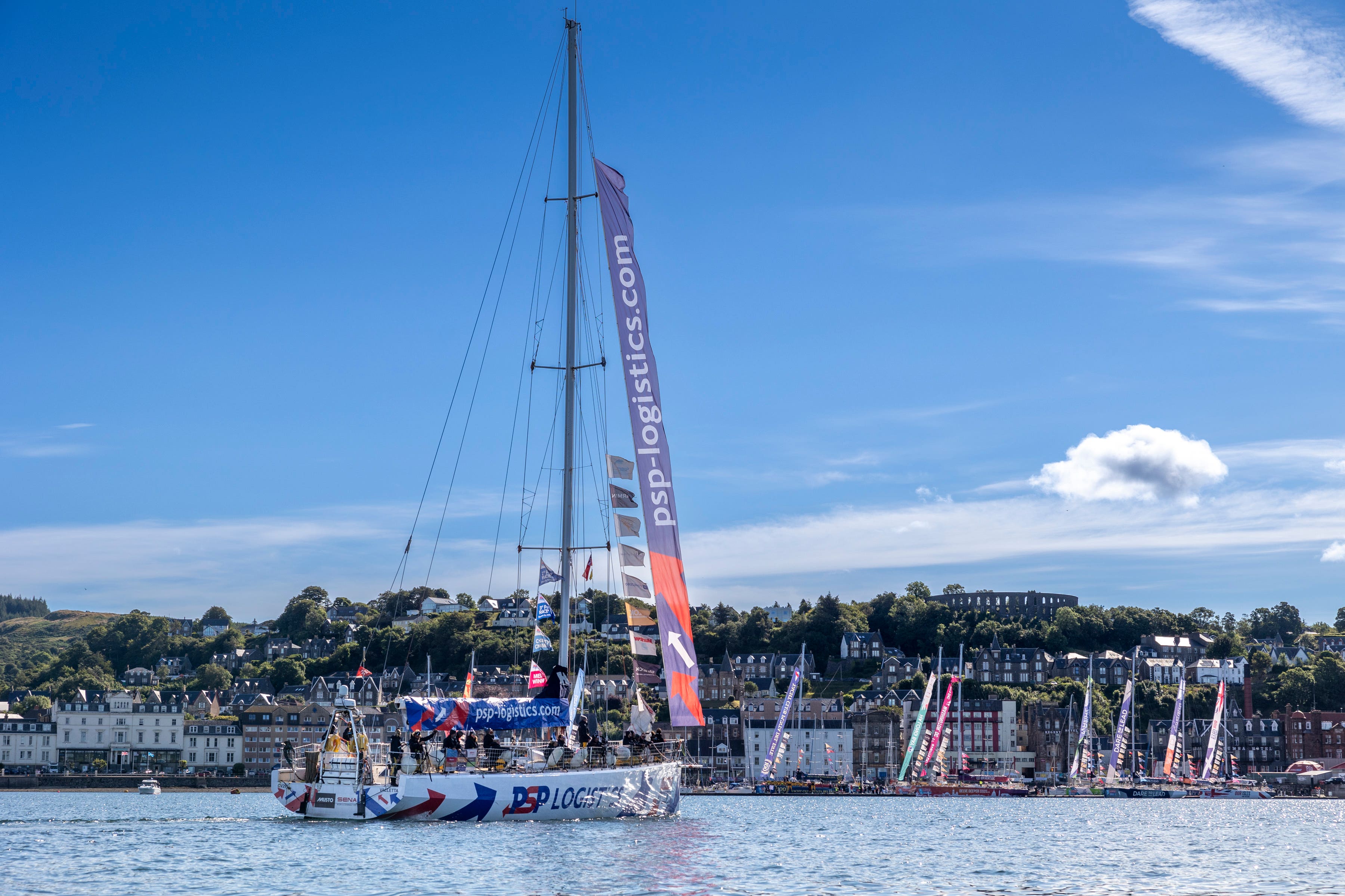 The yachts will remain in Oban until the final leg of the race begins on Sunday (Clipper Round the World/Martin Shields/PA)