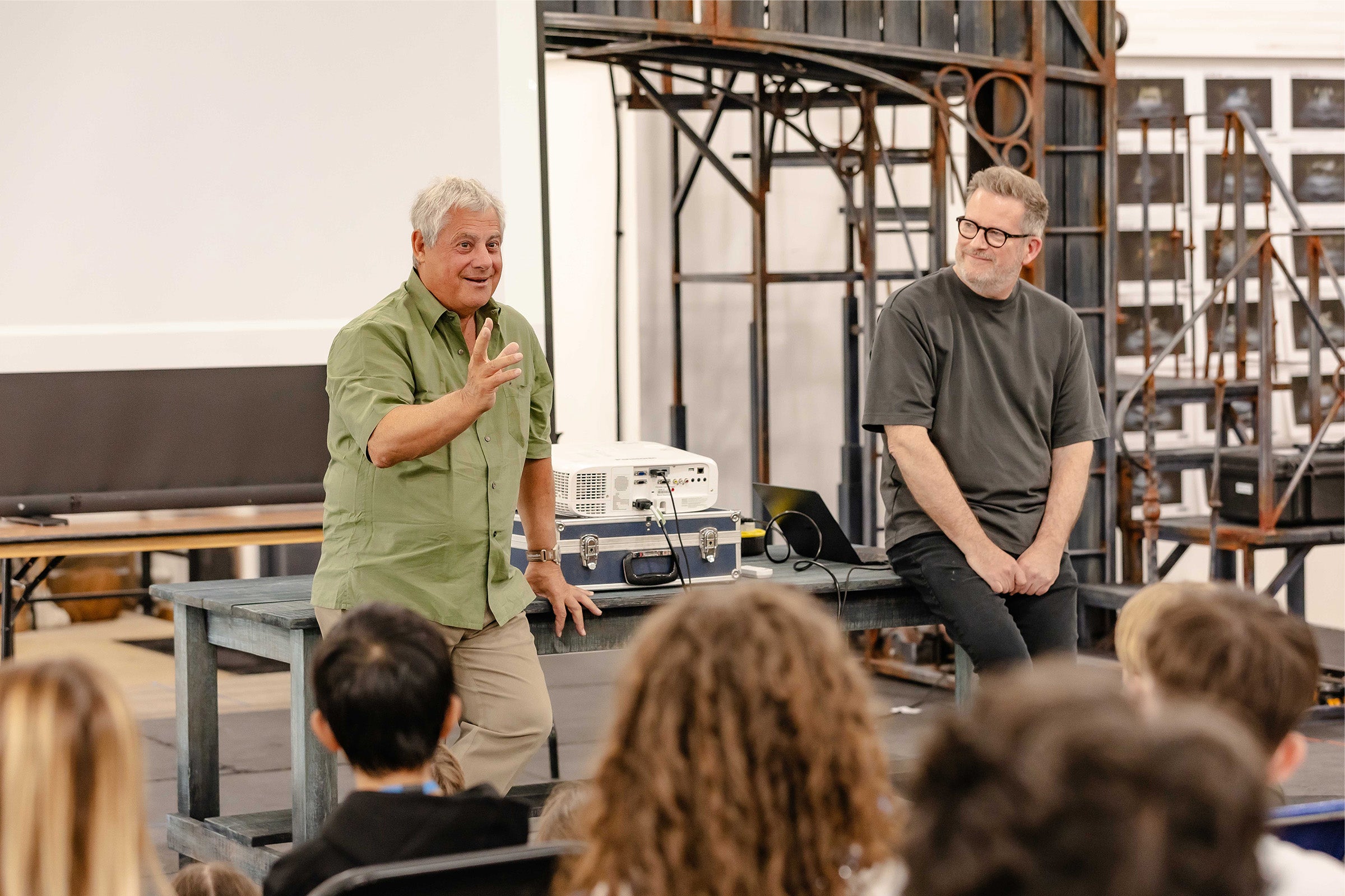 Cameron Mackintosh and Matthew Bourne in rehearsals