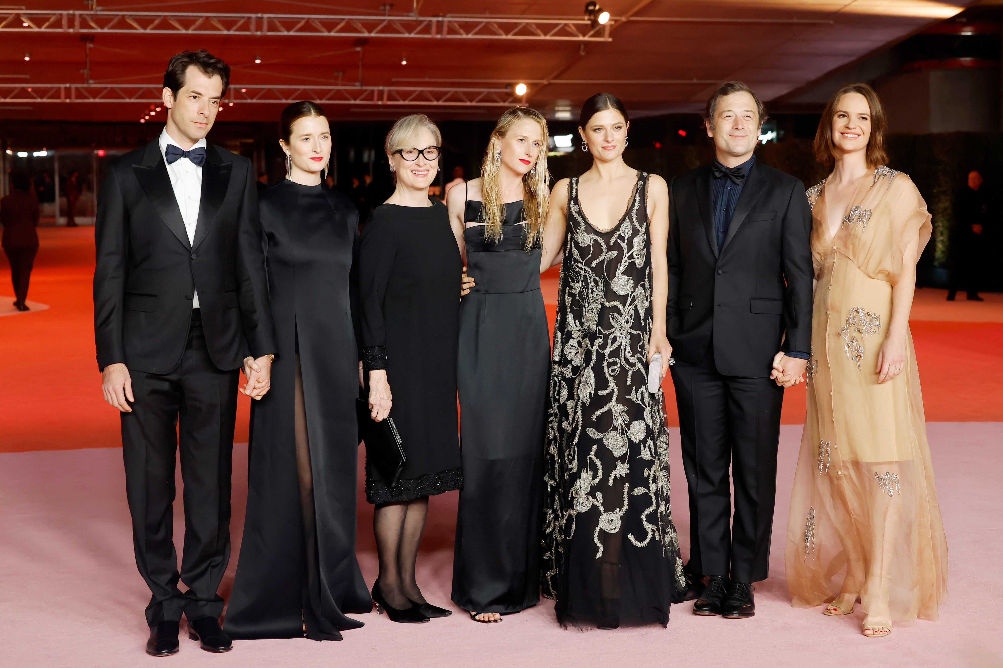 Mark Ronson, Grace Gummer, Meryl Streep, Mamie Gummer, Louisa Jacobson, Henry Wolfe and Tamryn Storm Hawker