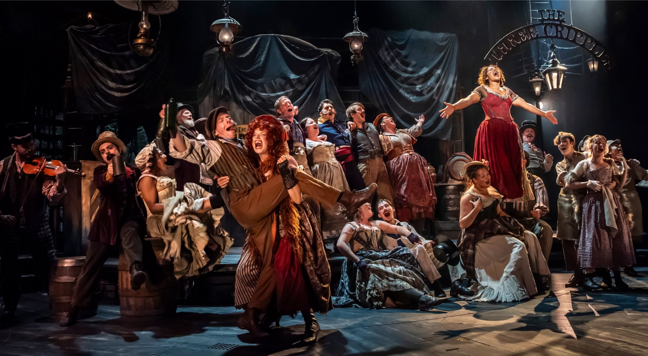 Shanay Holmes and company in ‘Oliver!’ at Chichester Festival Theatre