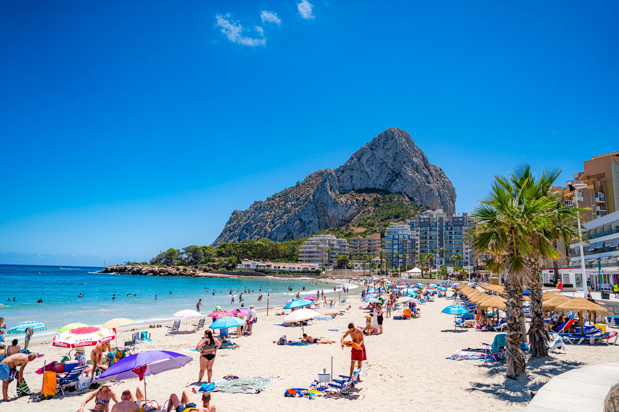 Costa Blanca town Calpe is cracking down on reserving space on the shore