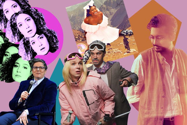 <p>L-R: Rose Matafeo, Hannah Gadsby, Gwyneth Goes Skiing, Sophie Duker, Ahir Shah </p>