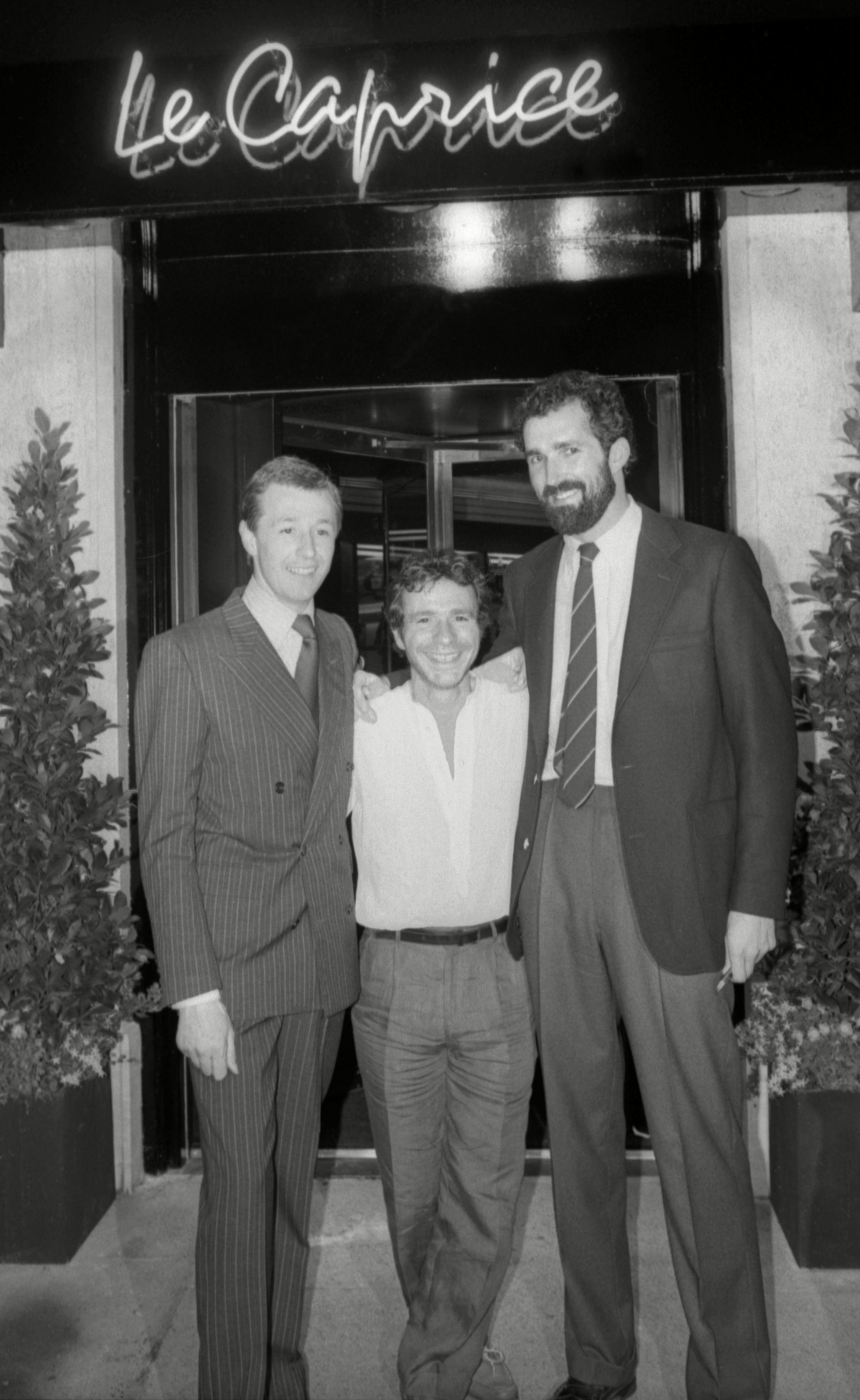 King, right, with his Le Caprice co-founders in 1981