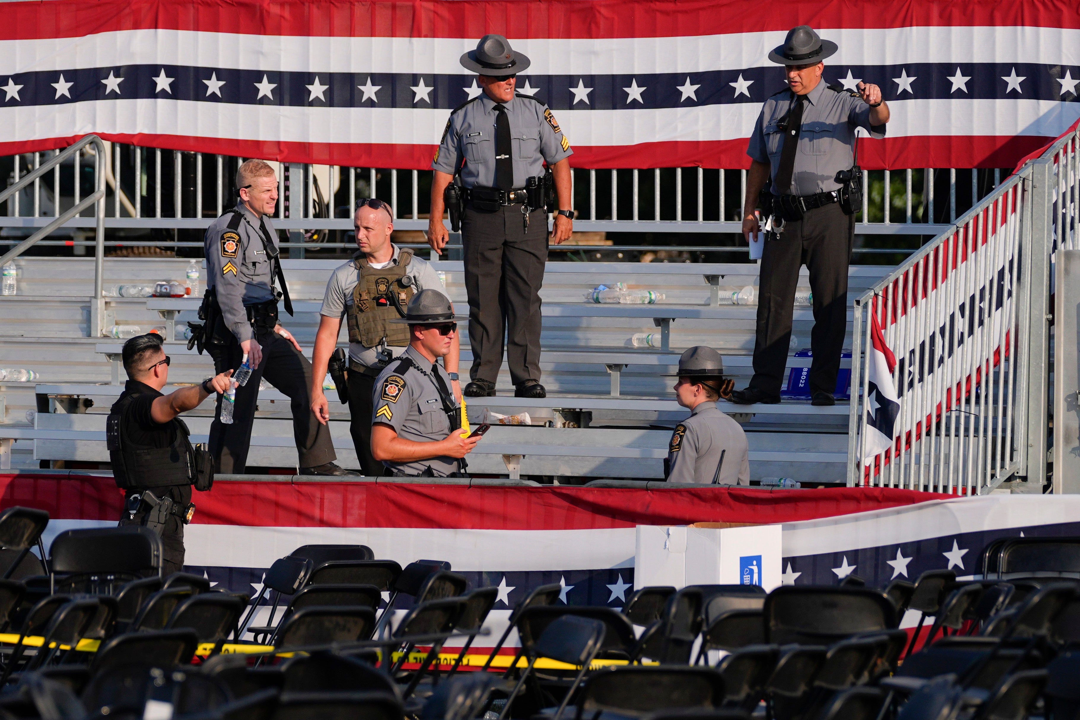 Authorities swarmed the site of the Butler, Pennsylvania campaign rally on July 13 in the aftermath of the shooting