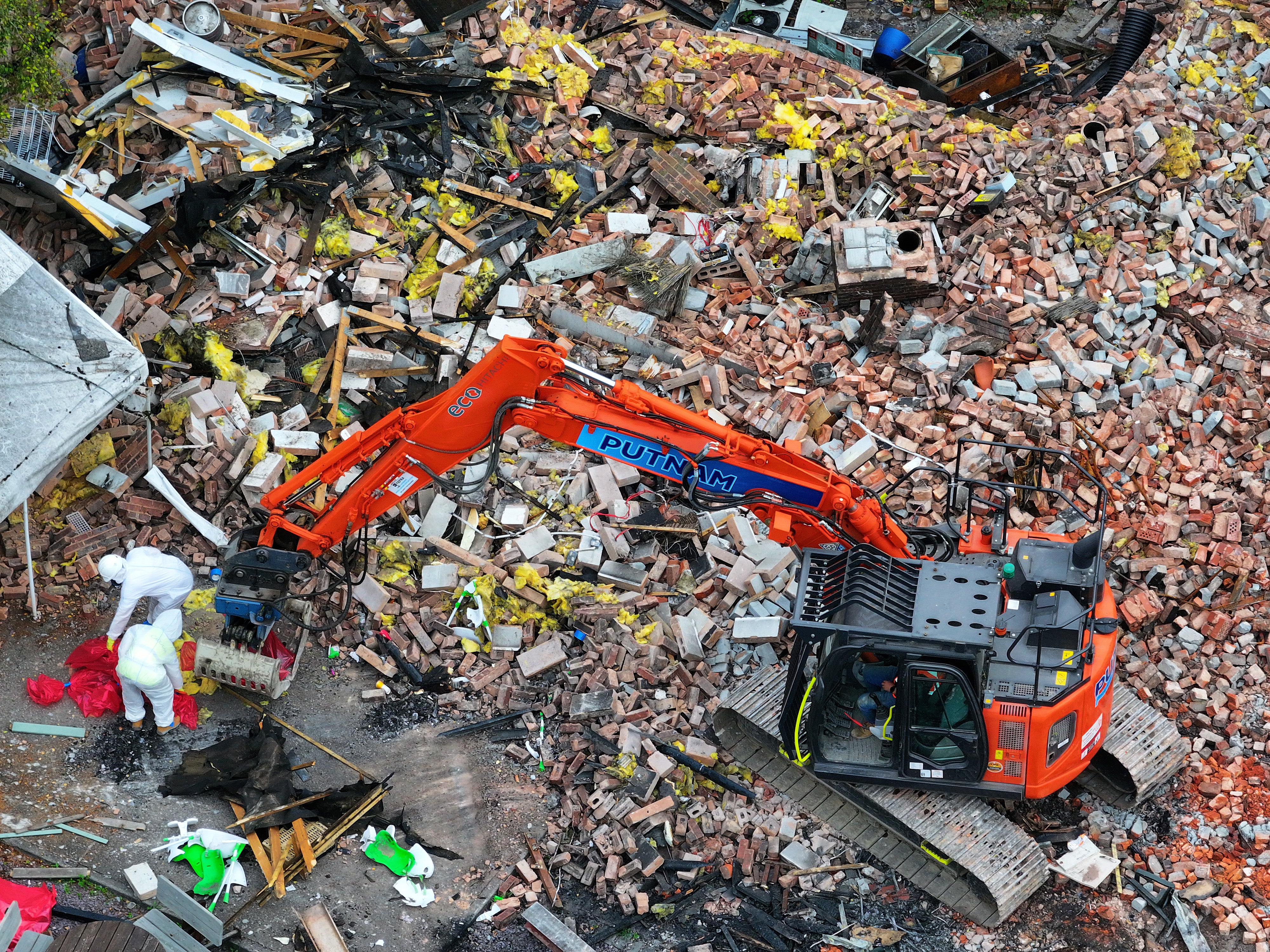 The pub was knocked down completely over safety concerns from the new owners after the fire