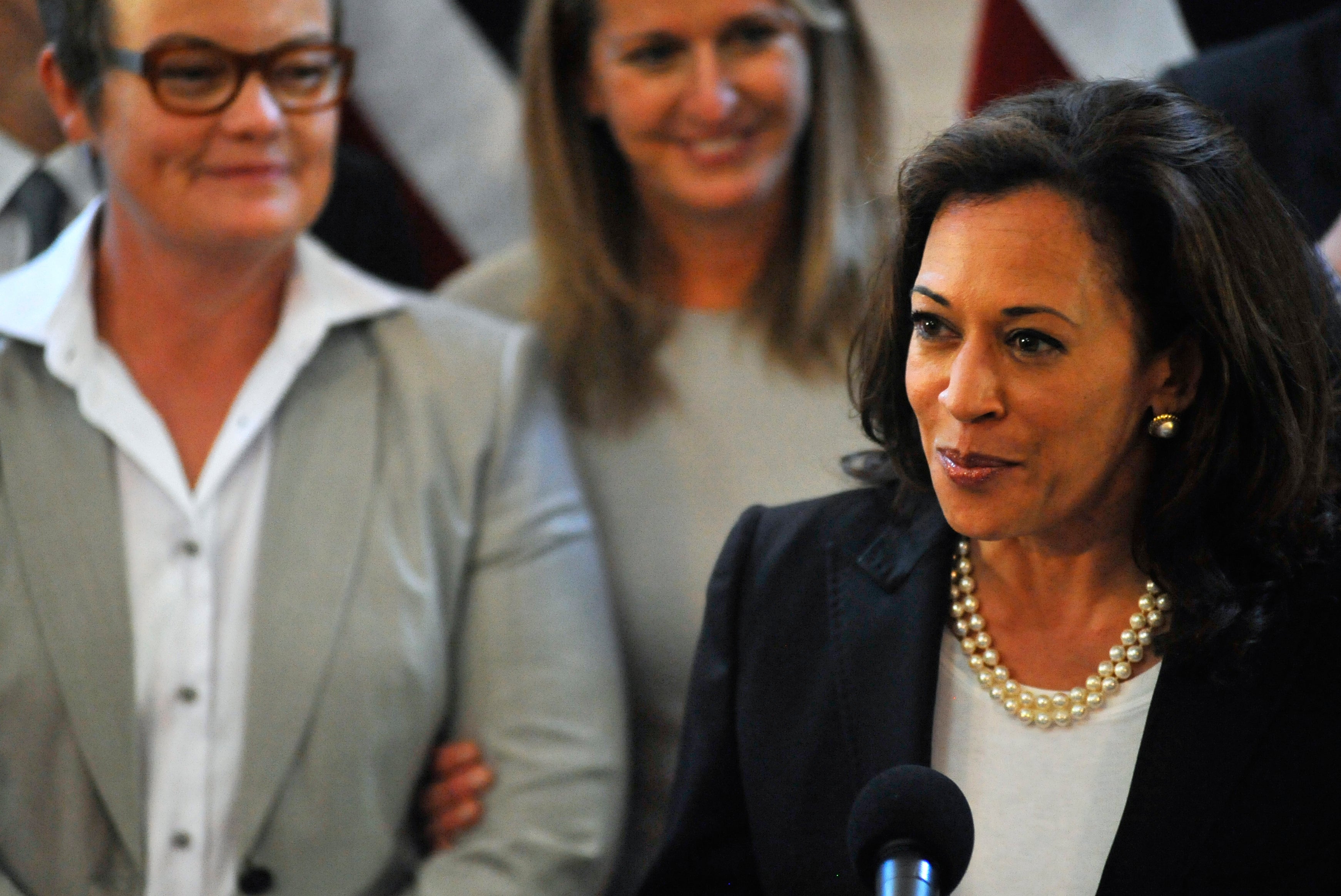 Harris as the attorney general of California attends a same-sex marriage in San Francisco in 2013