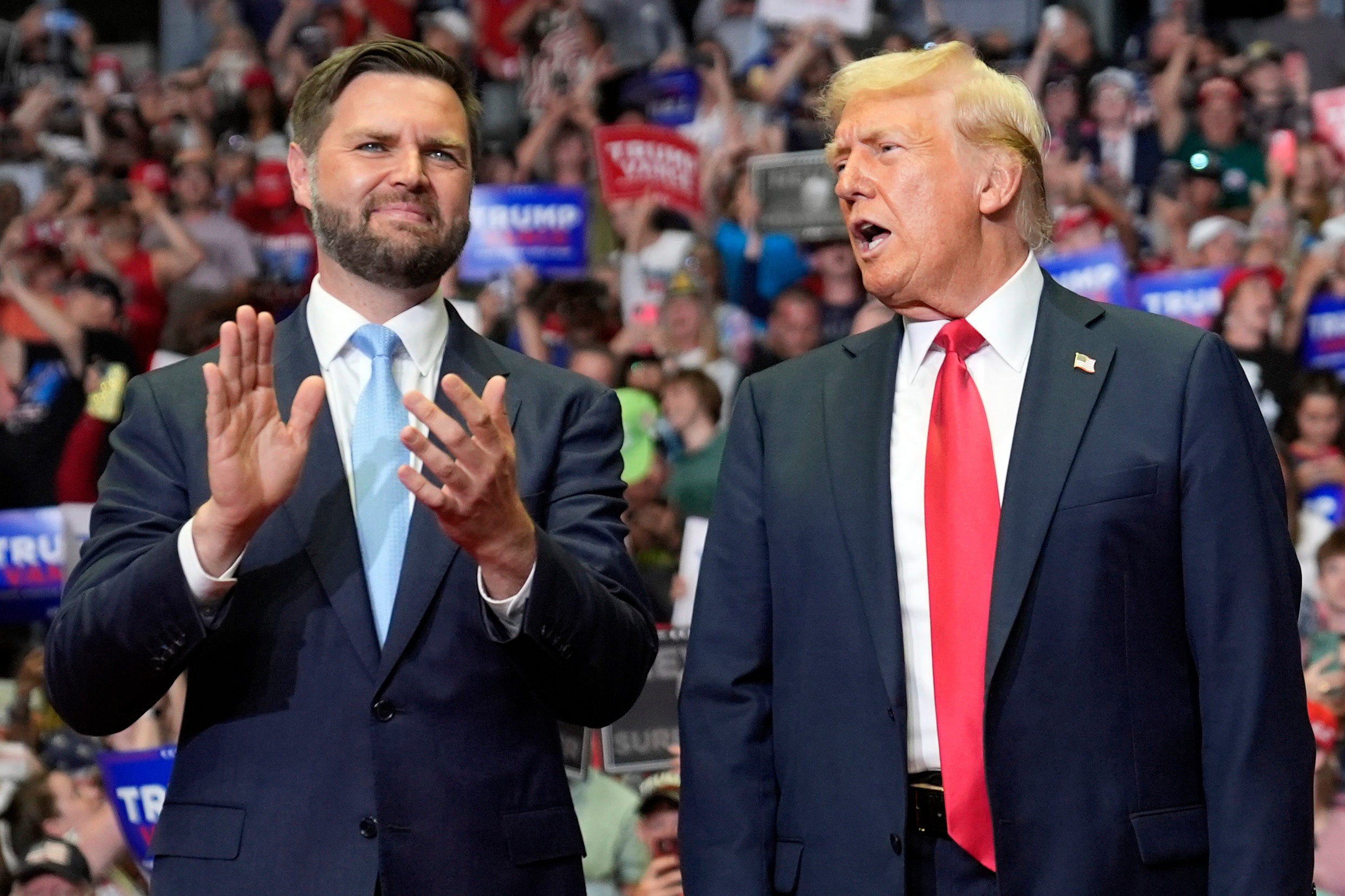 JD Vance was attending his first rally with Trump since being added to the ticket