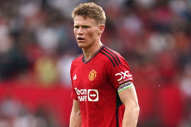 <p>Scott McTominay has been linked with an exit from United (Martin Rickett/PA)</p>