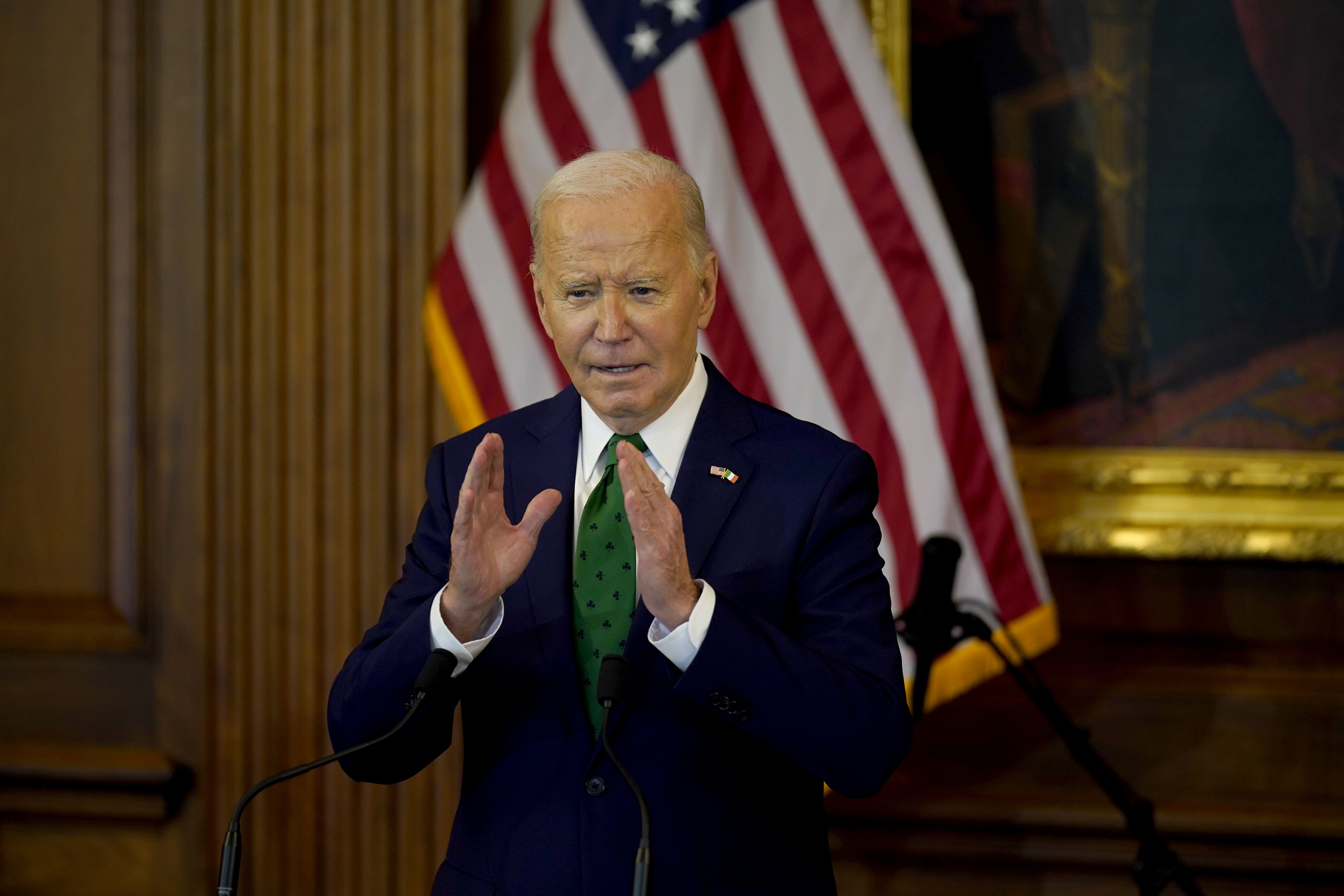 US President Joe Biden has endorsed Kamala Harris (Niall Carson/PA)