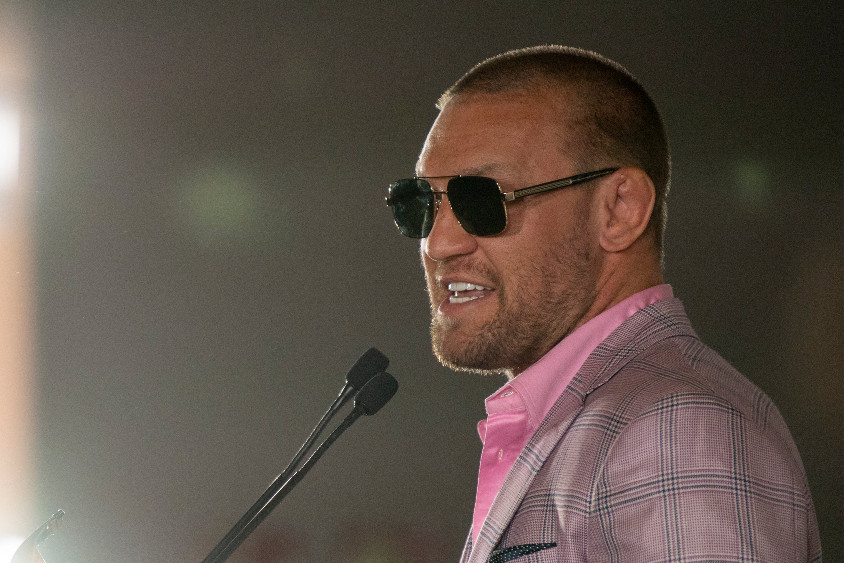 Conor McGregor at a Bare Knuckle Fighting Championship press conference