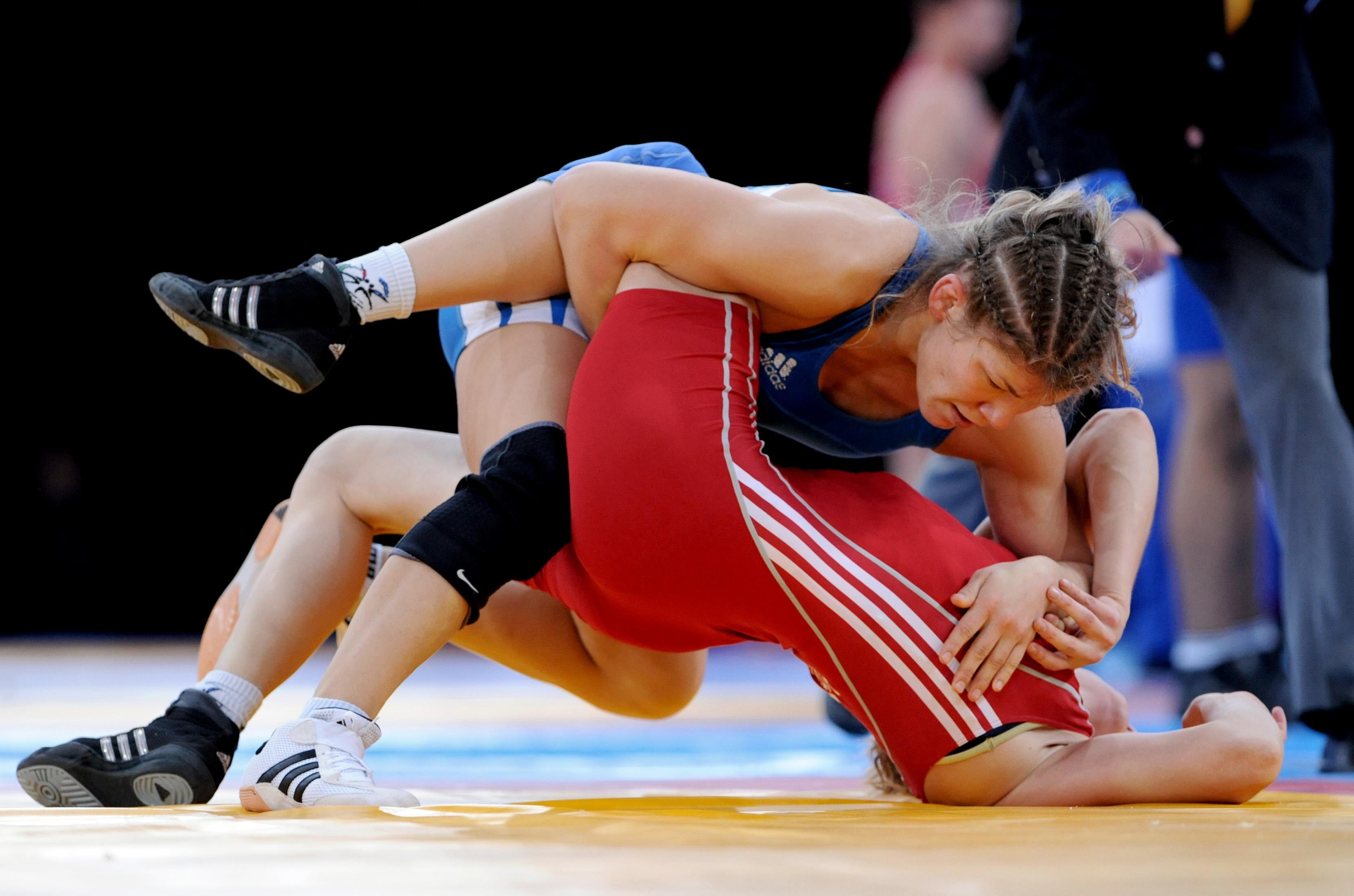 Olga Butkevych (top) fears for the future of British wrestling (Anthony Devlin/PA)