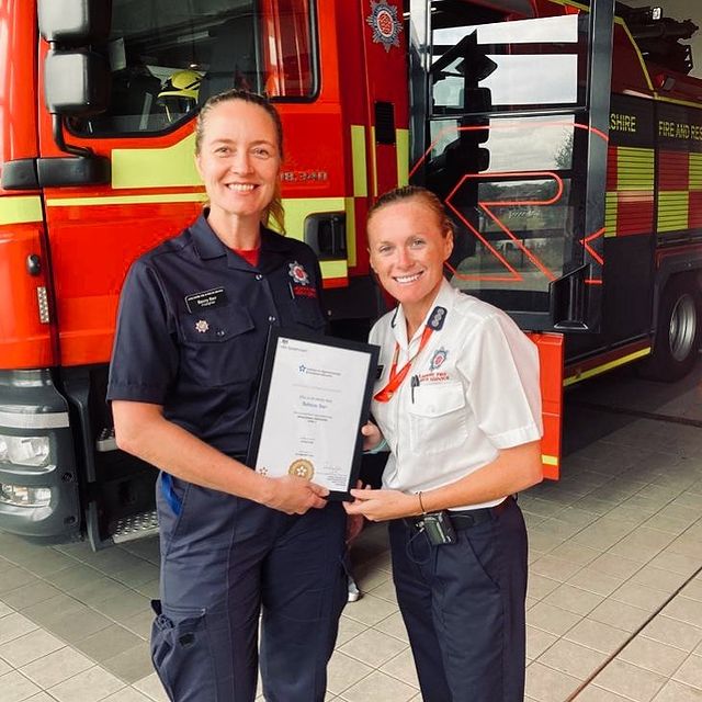 Barr joined her local Fire and Rescue service in 2019 after leaving the BBC