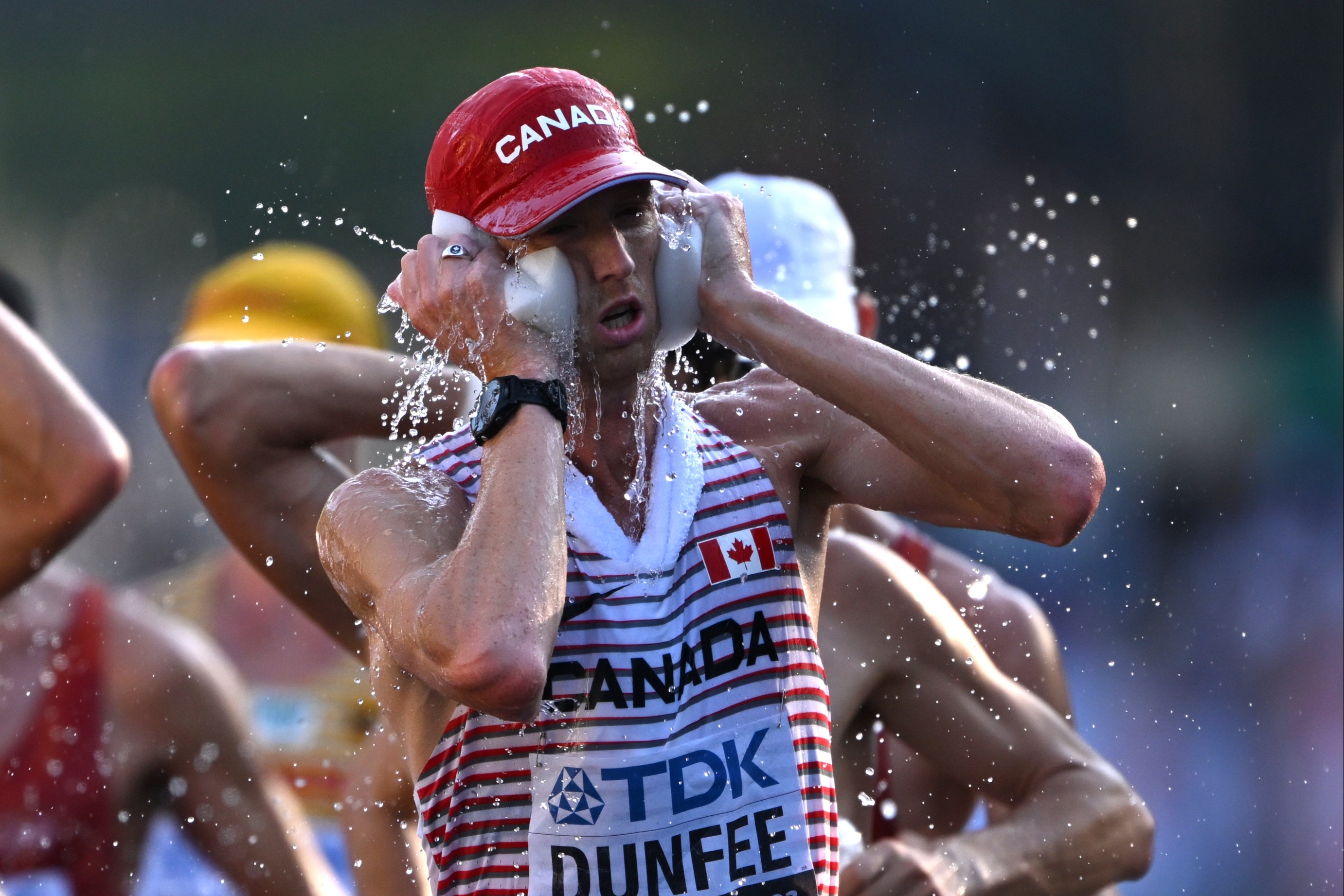 Evan Dunfree is renowned in the race walking world for his cooling strategies