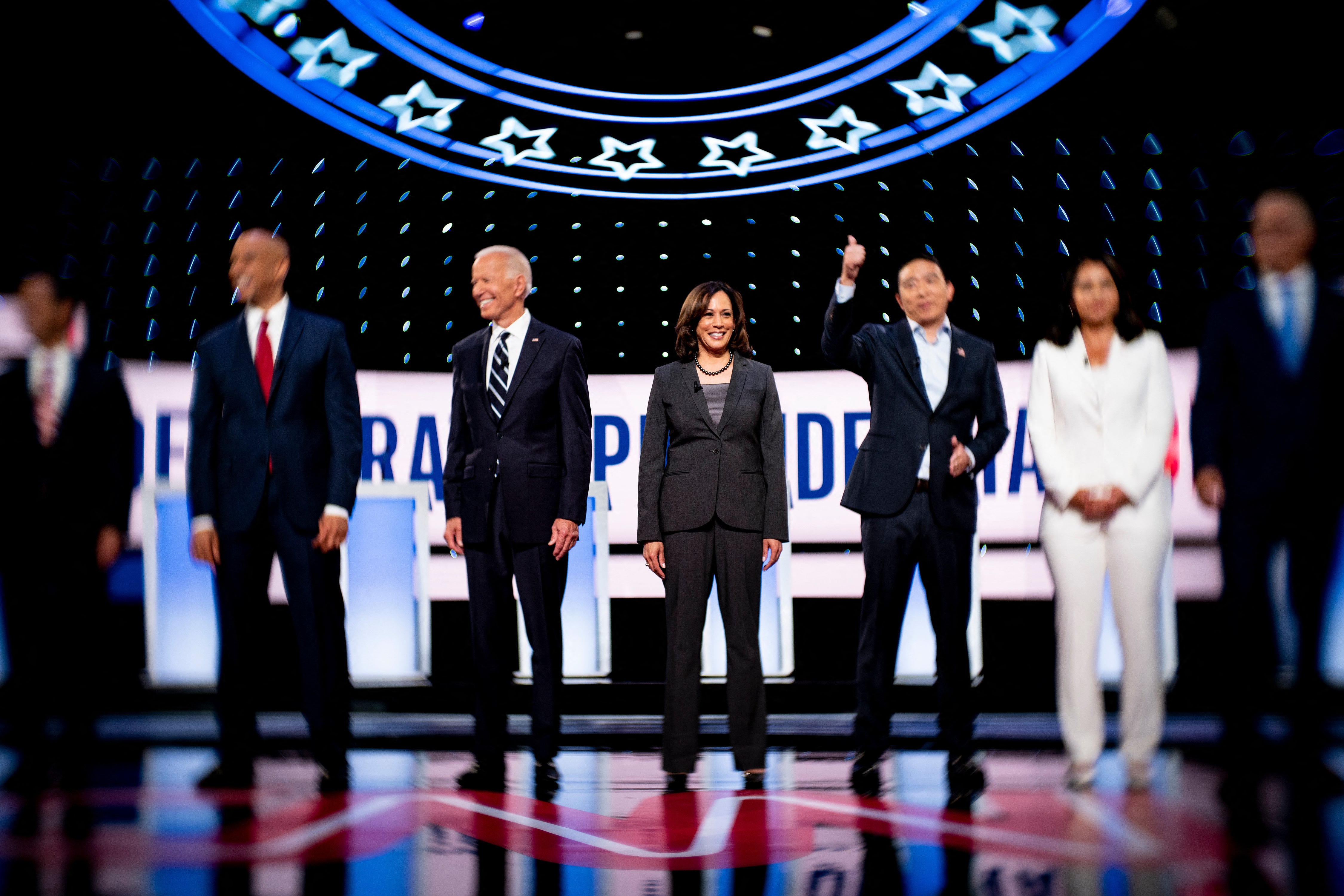 Yang with fellow presidential hopefuls in 2024
