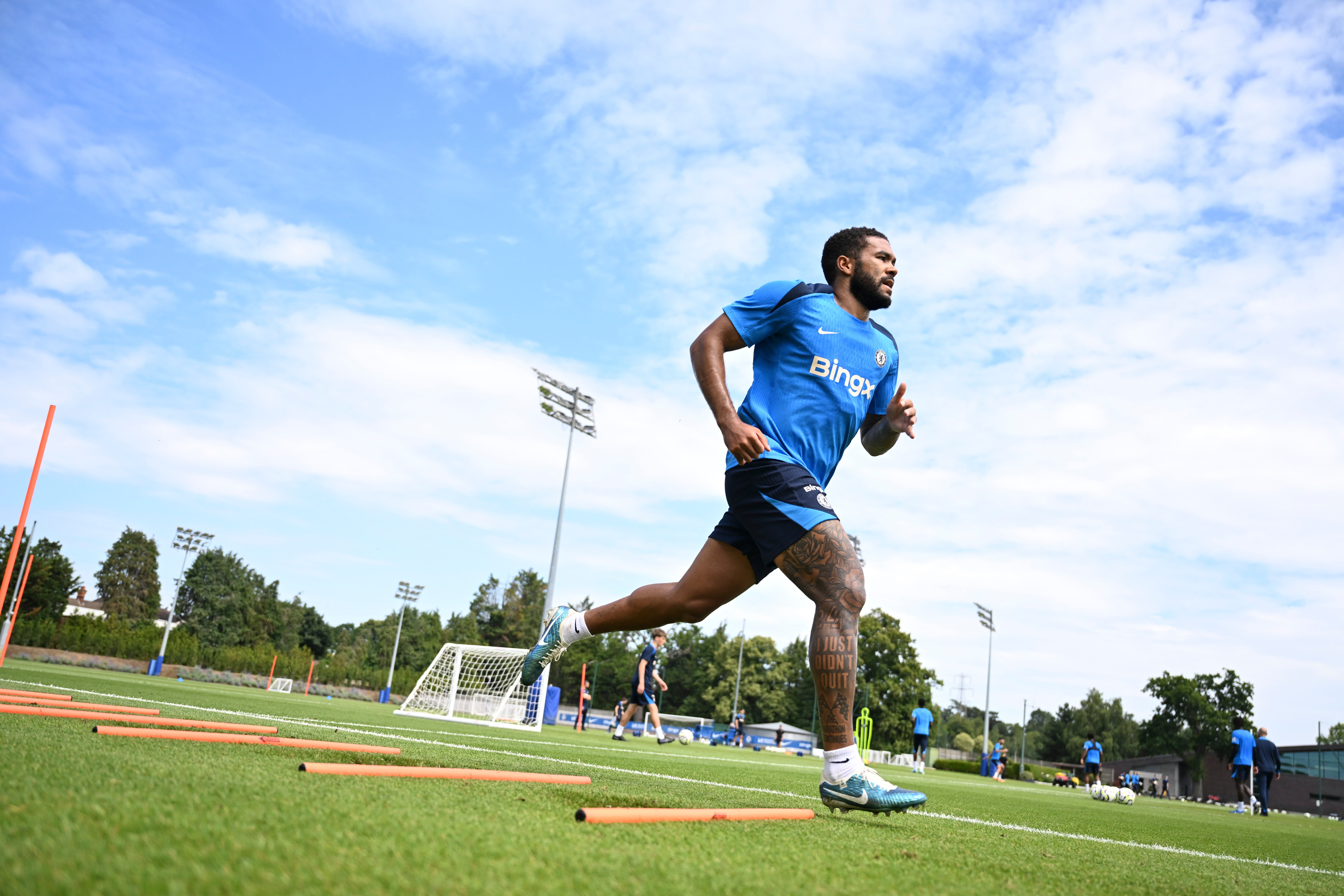 Reece James of Chelsea during a training session