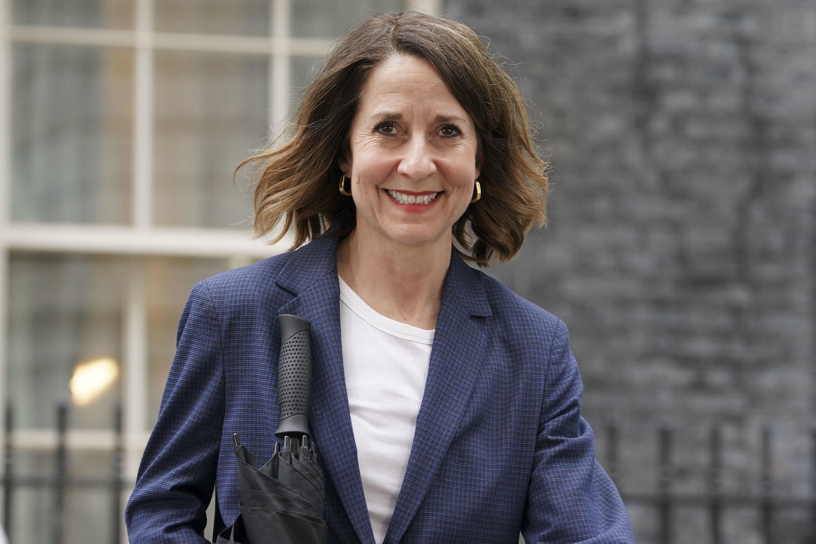 Liz Kendall leaving No 10 after being appointed Work and Pensions Secretary (Lucy North/PA)