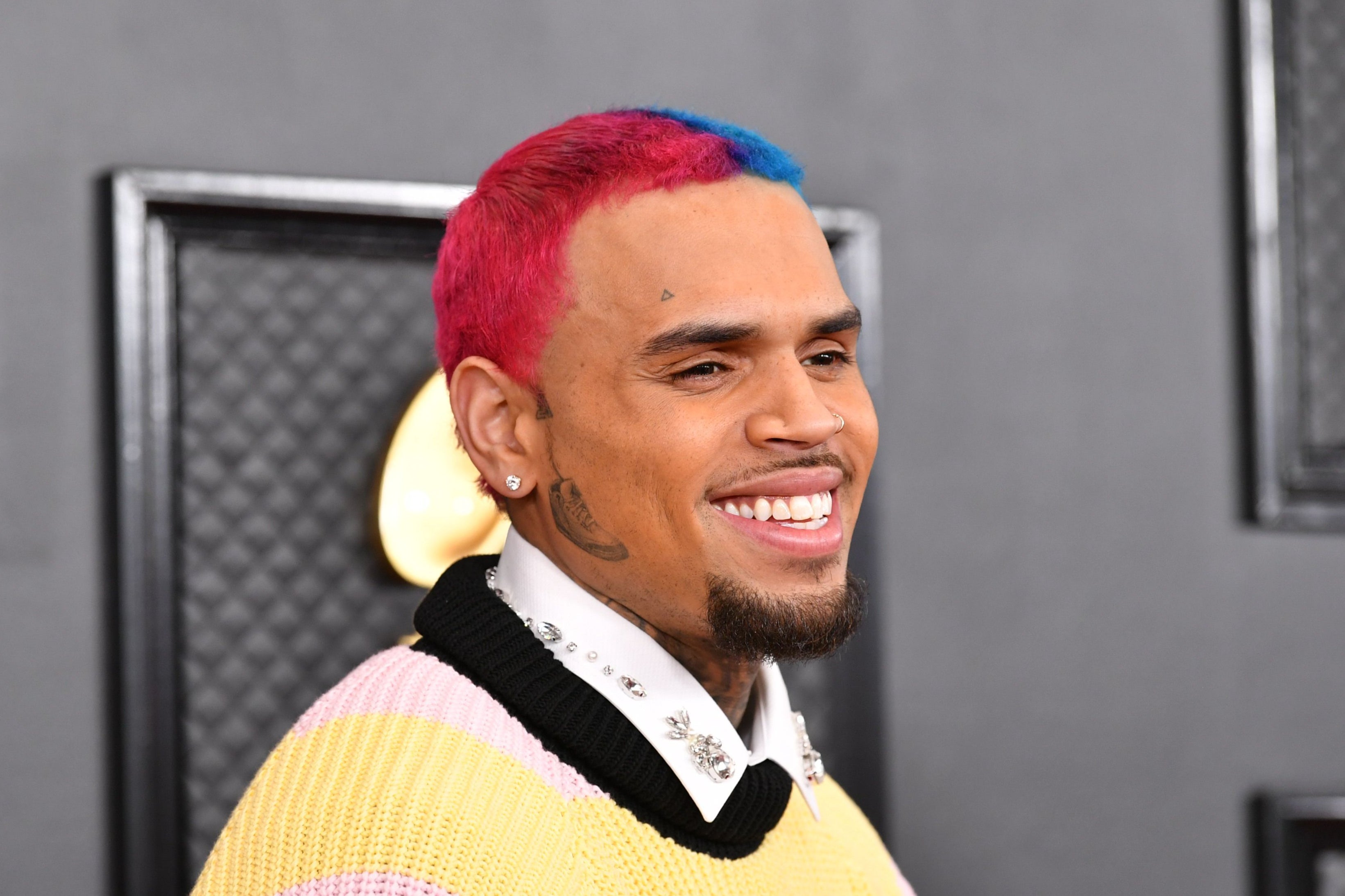 Chris Brown attends the 62nd Annual GRAMMY Awards at Staples Center