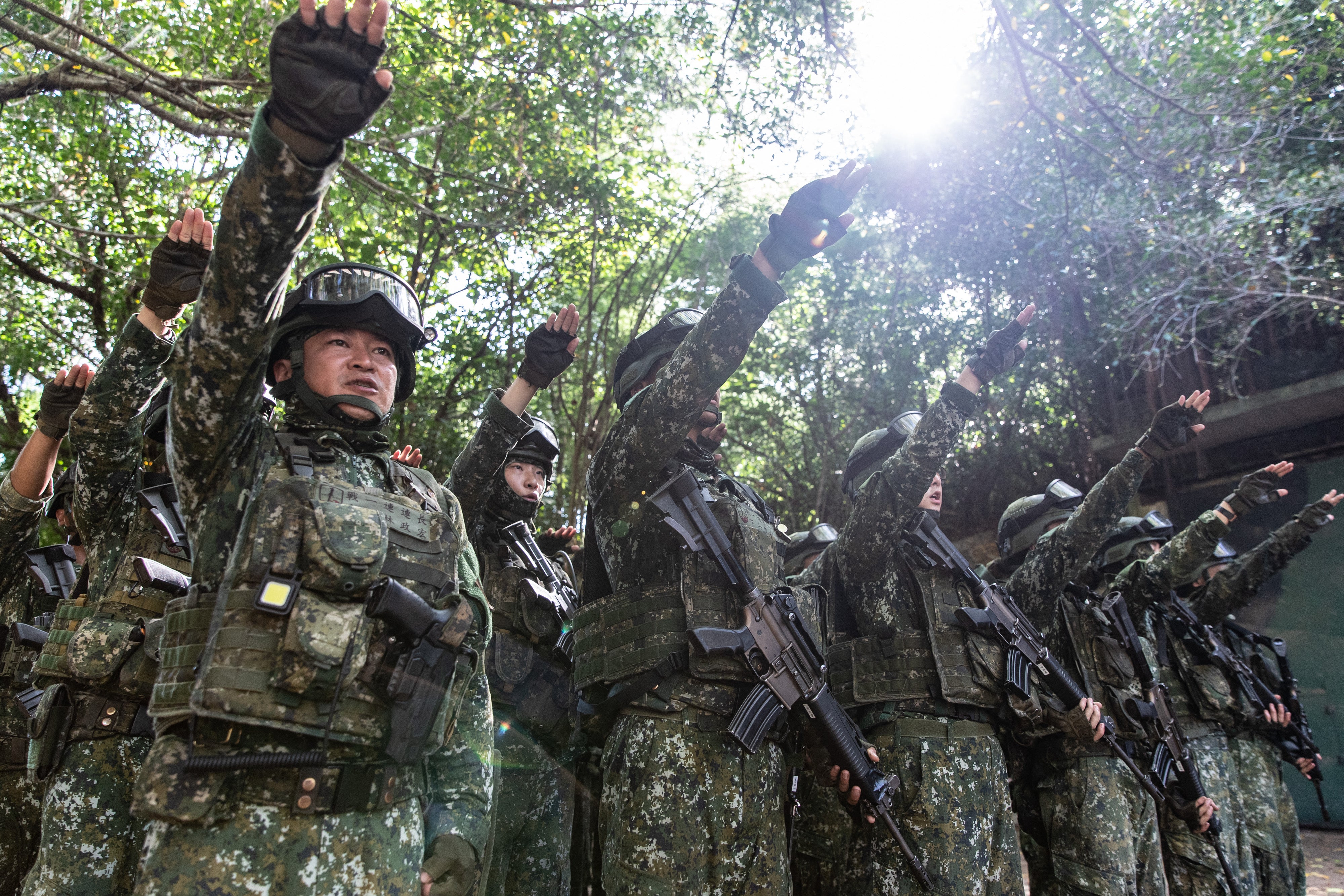 Taiwanese soldiers take part in the annual Han Kuang exercises