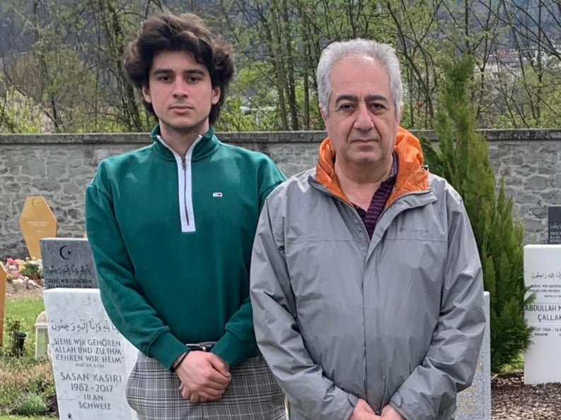 Ibad Bayramov is pictured with his father Gubad Ibadoghlu prior to the latter’s arrest in Azerbaijan