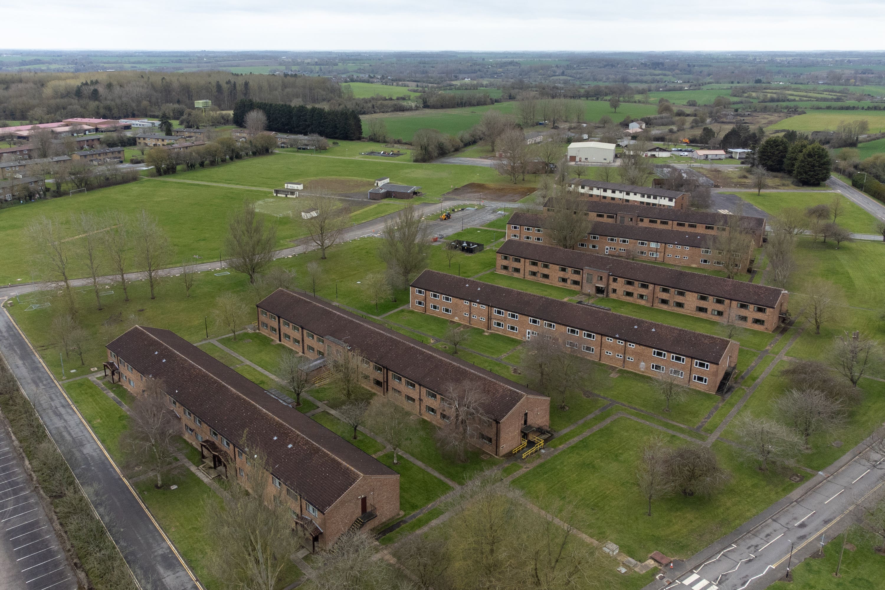 Four former residents of RAF Wethersfield are taking legal action against the Home Office(Joe Giddens/PA)