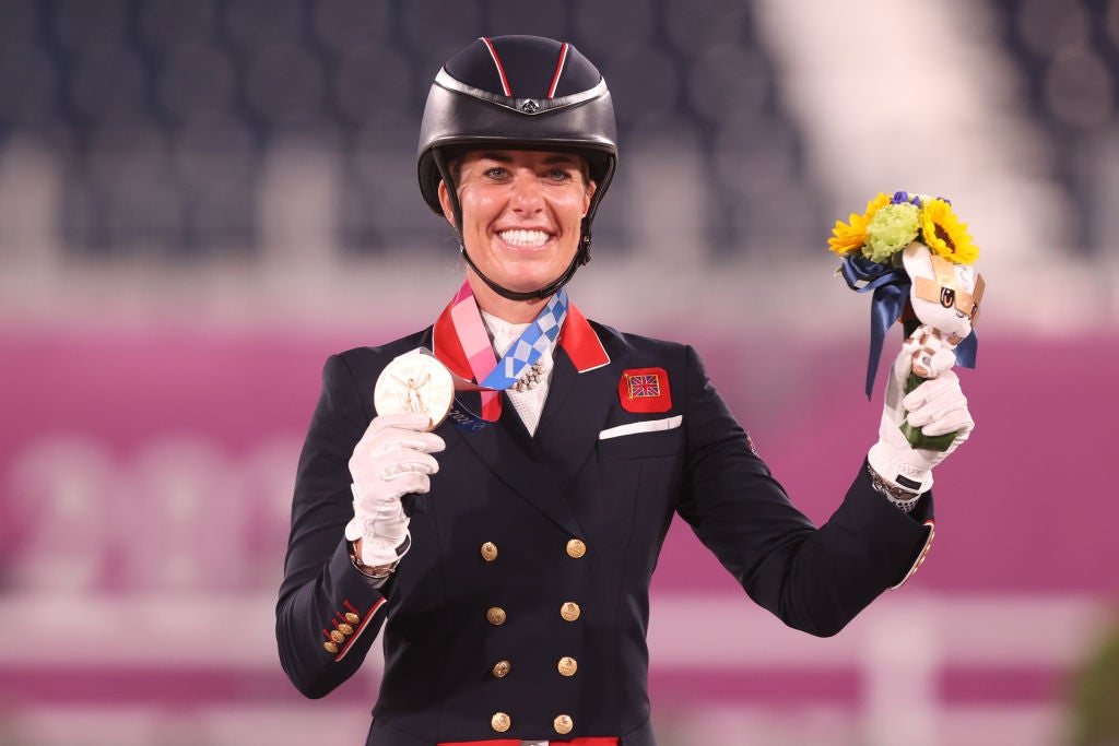 Dujardin on the podium at Tokyo 2020