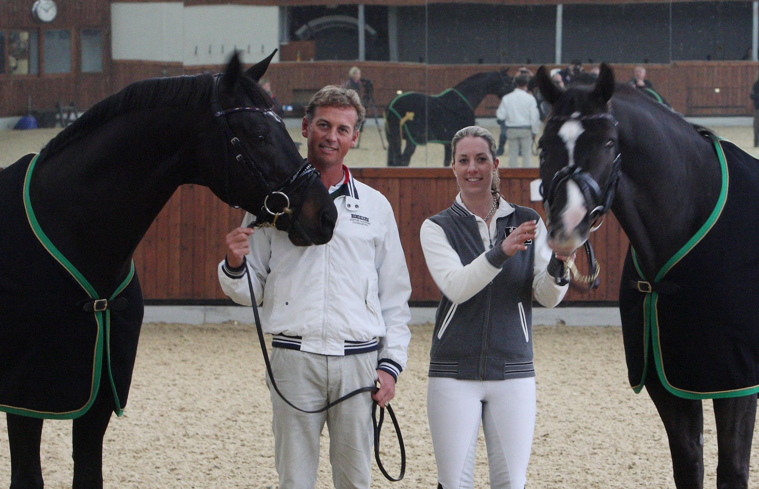 Carl Hester with his horse Utopia and Charlotte Dujardin with Valegro (Steve Parsons, PA)