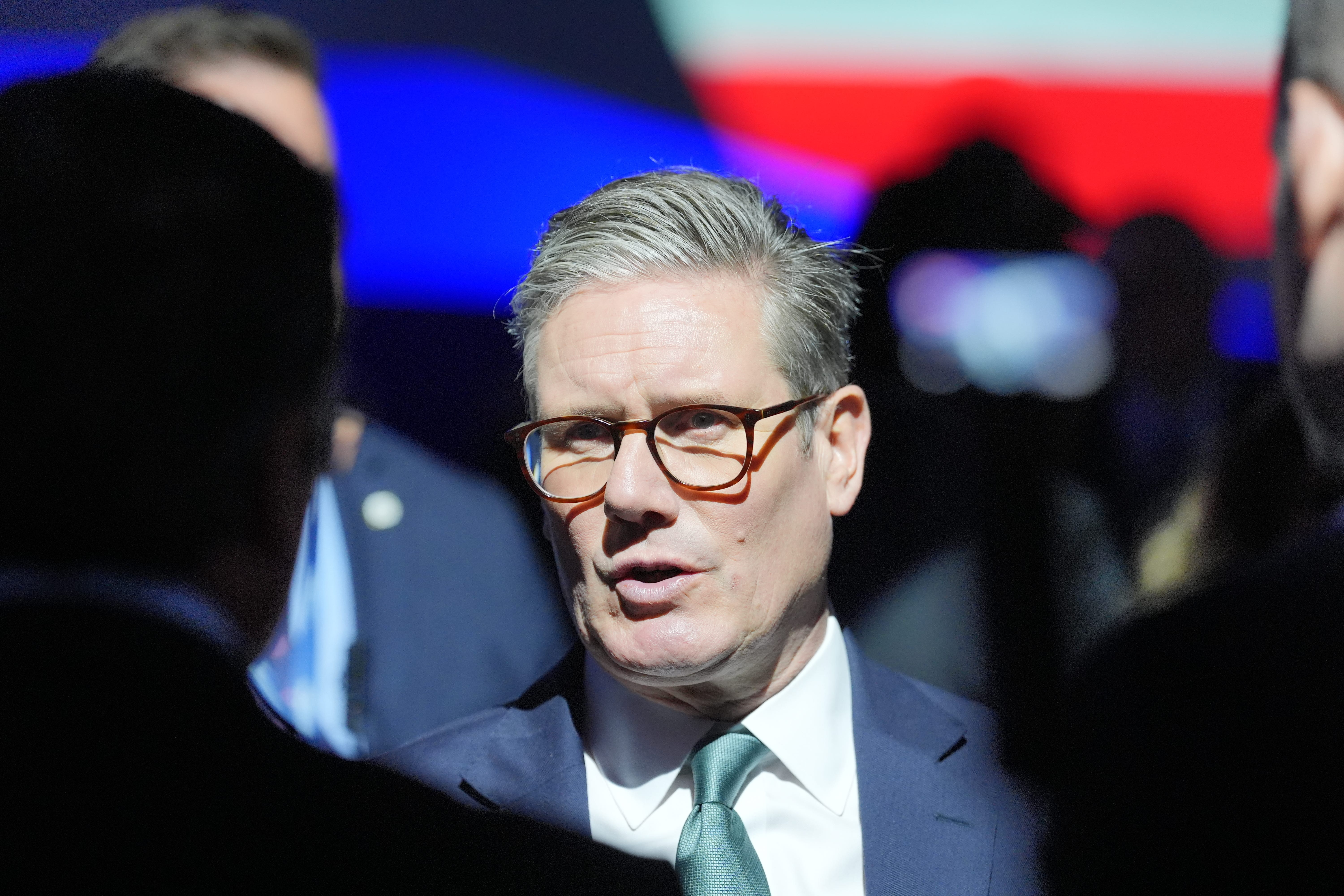 Prime Minister Sir Keir Starmer during a visit to the BAE Systems area at the Farnborough International Airshow in Hampshire earlier this week (PA)