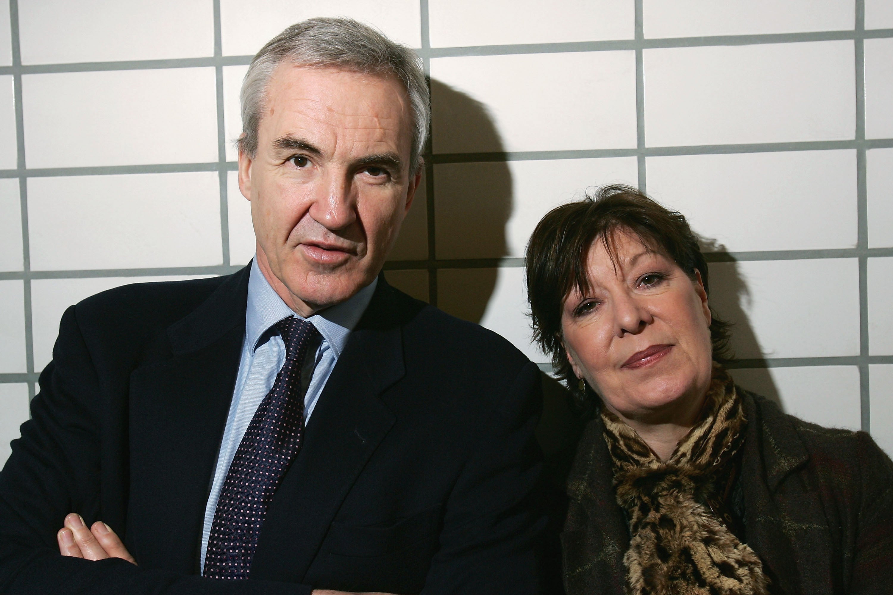 ‘The Bill’ stars Roberta Taylor and Larry Lamb join real-life police counterparts at Lewisham Police Station on 15 November, 2004 in London