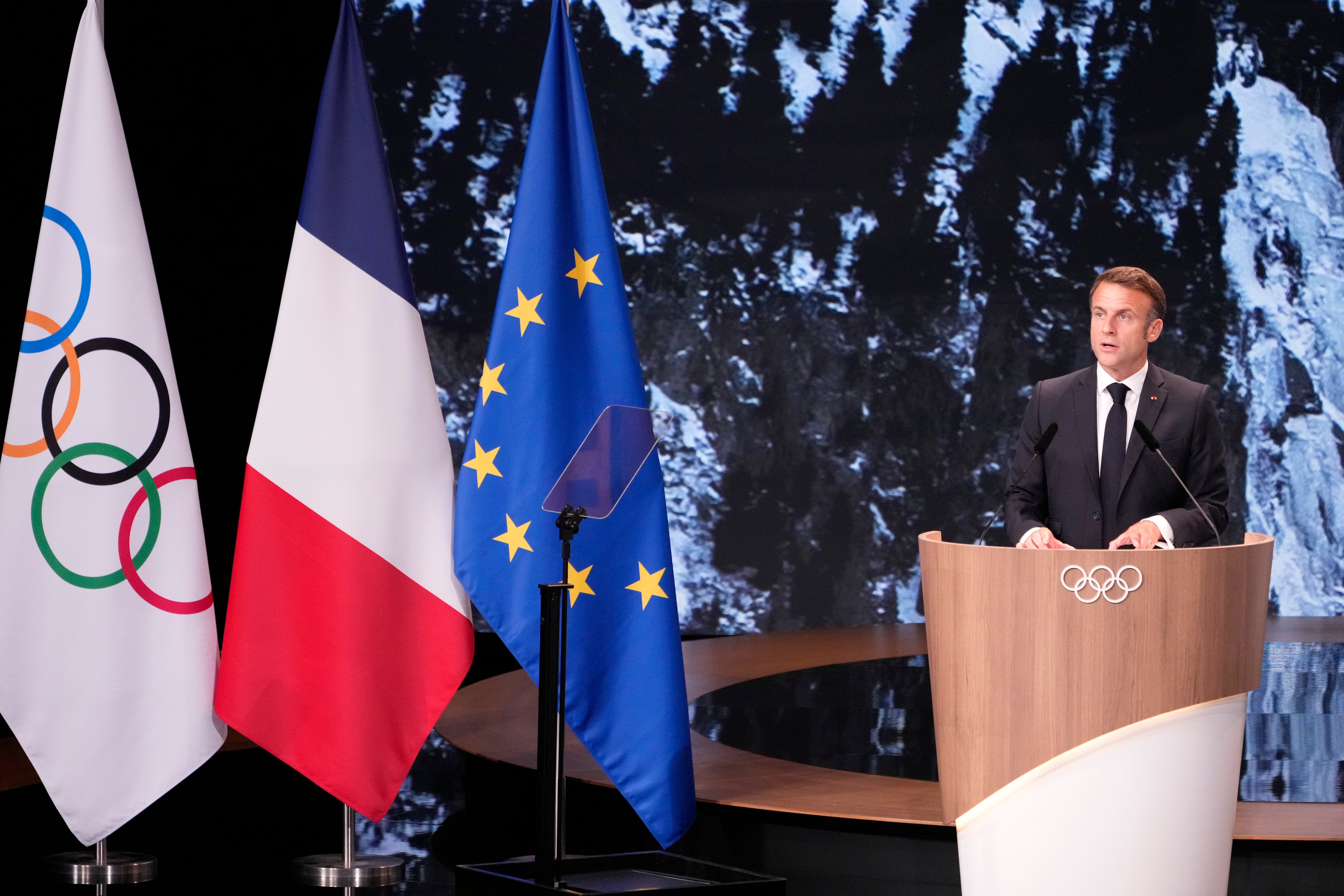 Emmanuel Macron gave his backing to the French bid