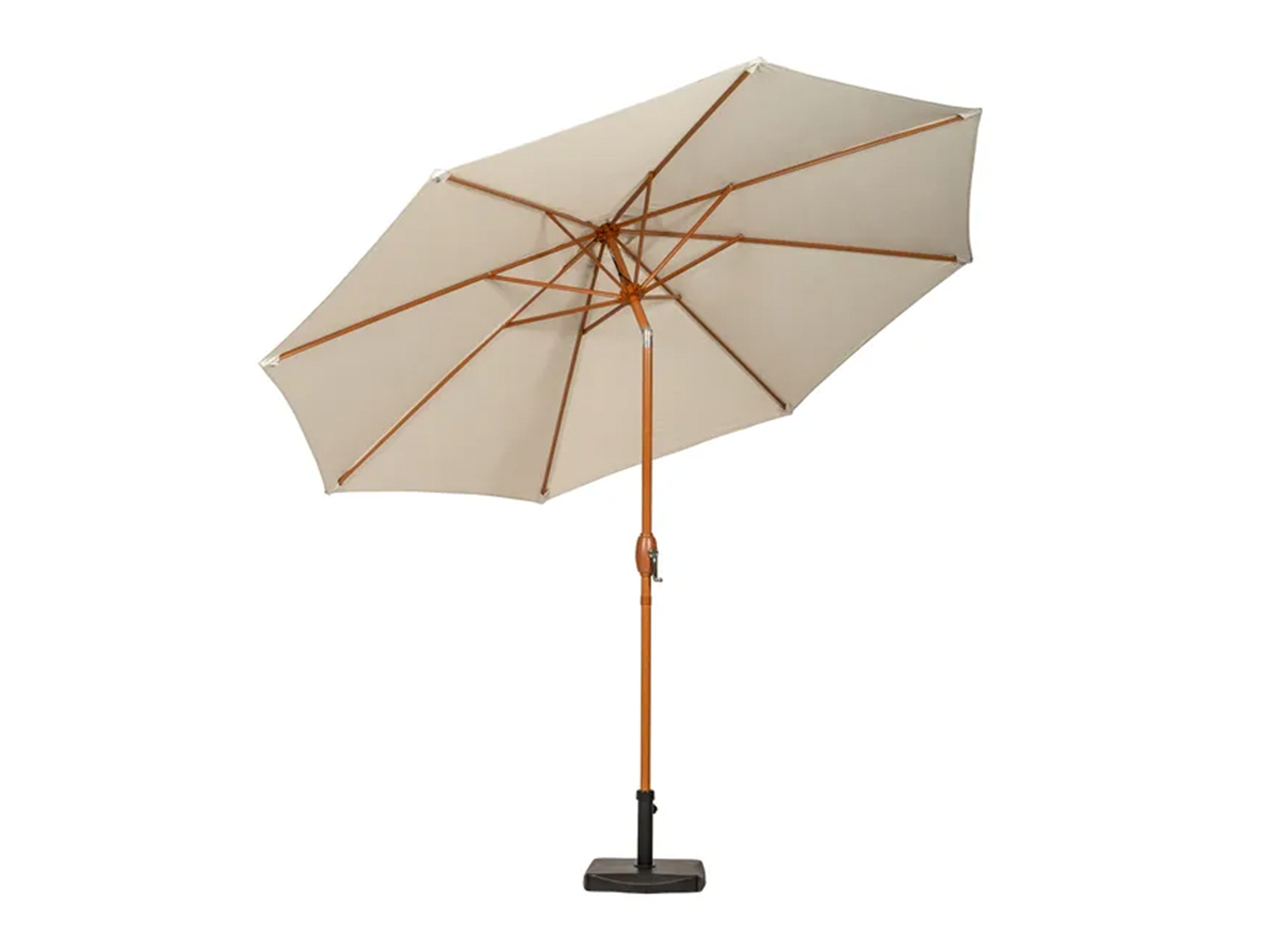 best garden parasol indybest review Dunelm 3m wood look crank and tilt parasol