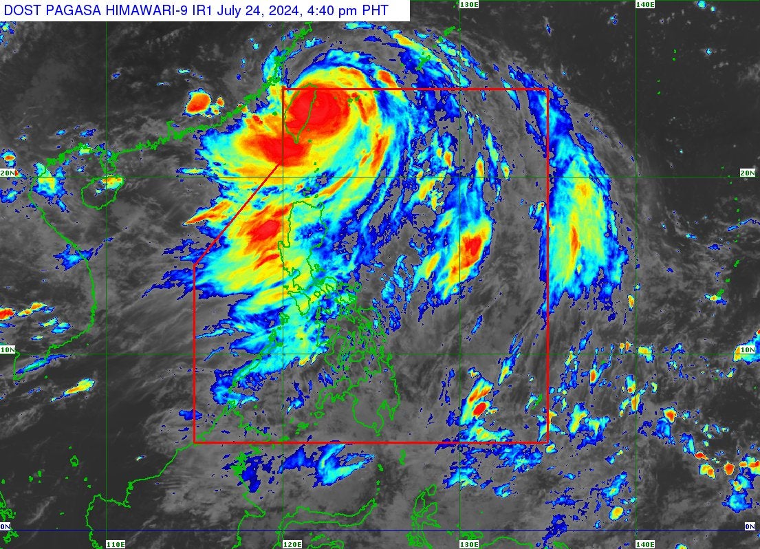 Latest satellite imagery shows Typhoon Gaemi inching closer to Taiwan