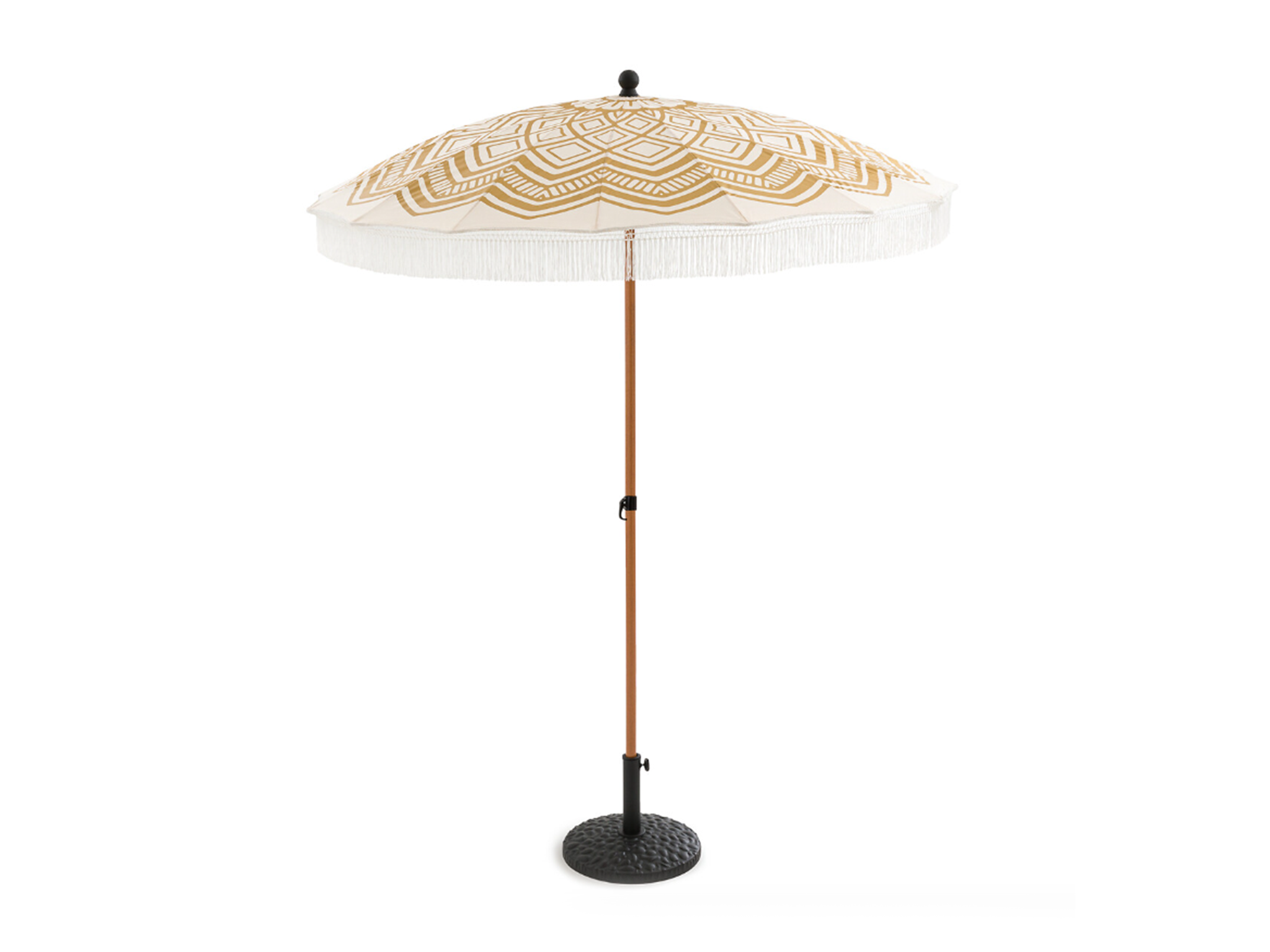 best garden parasol indybest review La Redoute tahyra patterned fringed parasol 