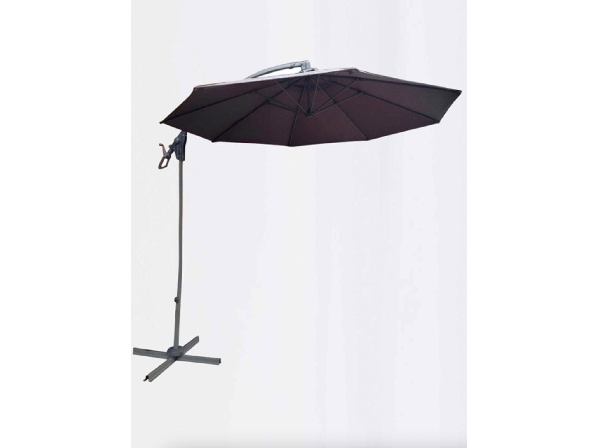 best garden parasol indybest review Brompton round overhanging 3m parasol set.